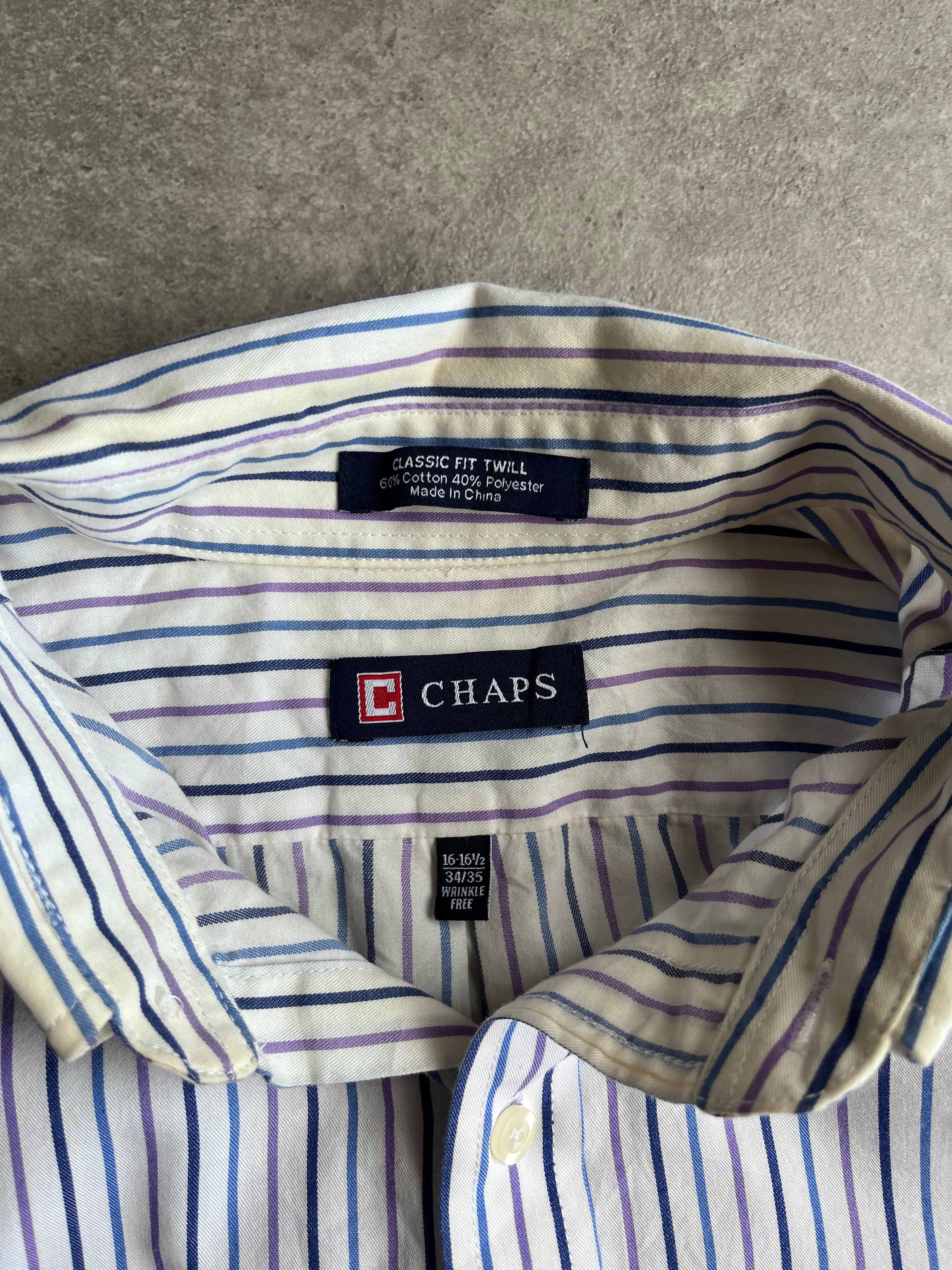 חולצת כפתורים פסים CHAPS קלאסית וינטג׳ - L
