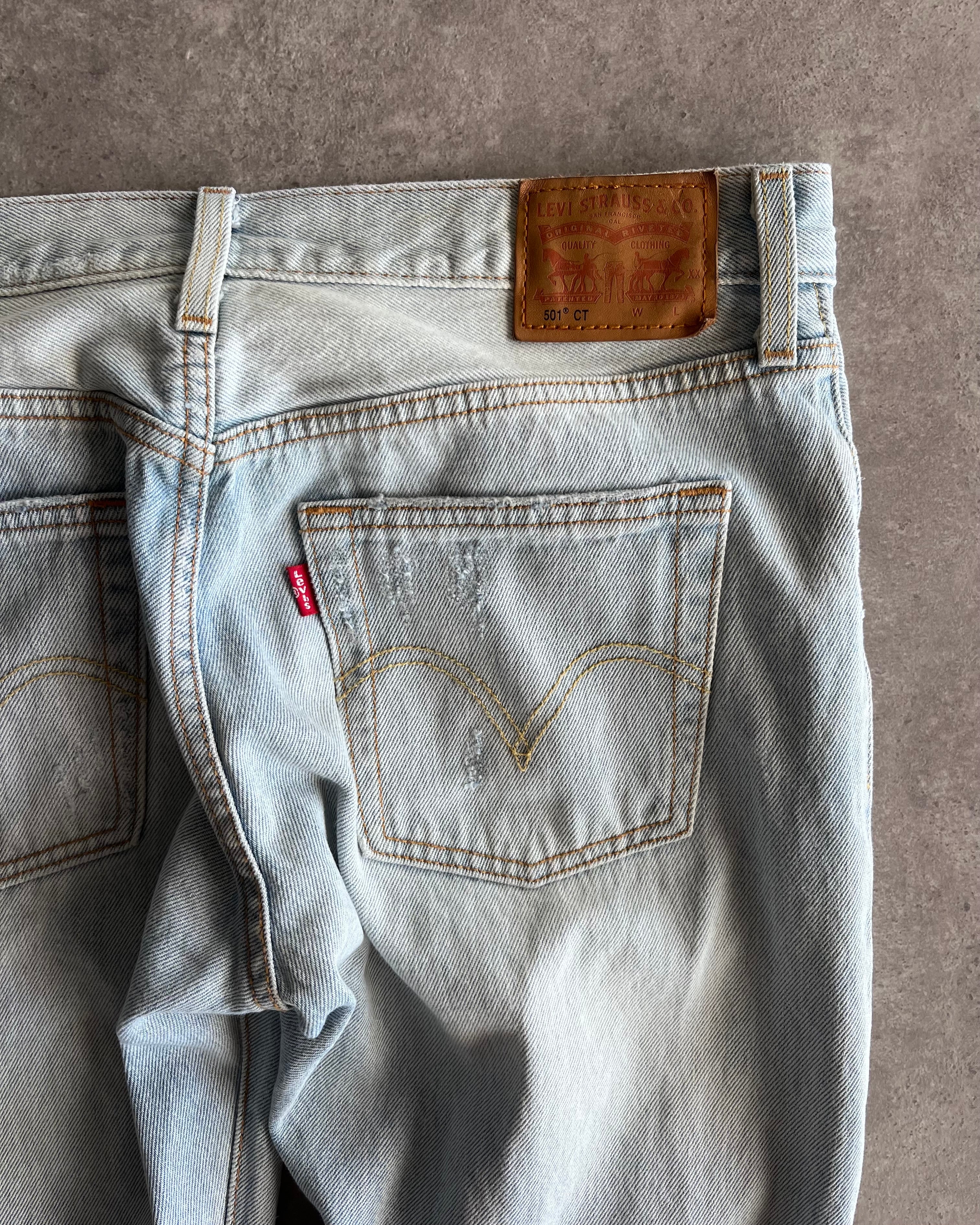 ג׳ינס Levi’s 501 CT בהיר עם קרעים וינטג׳ - 31