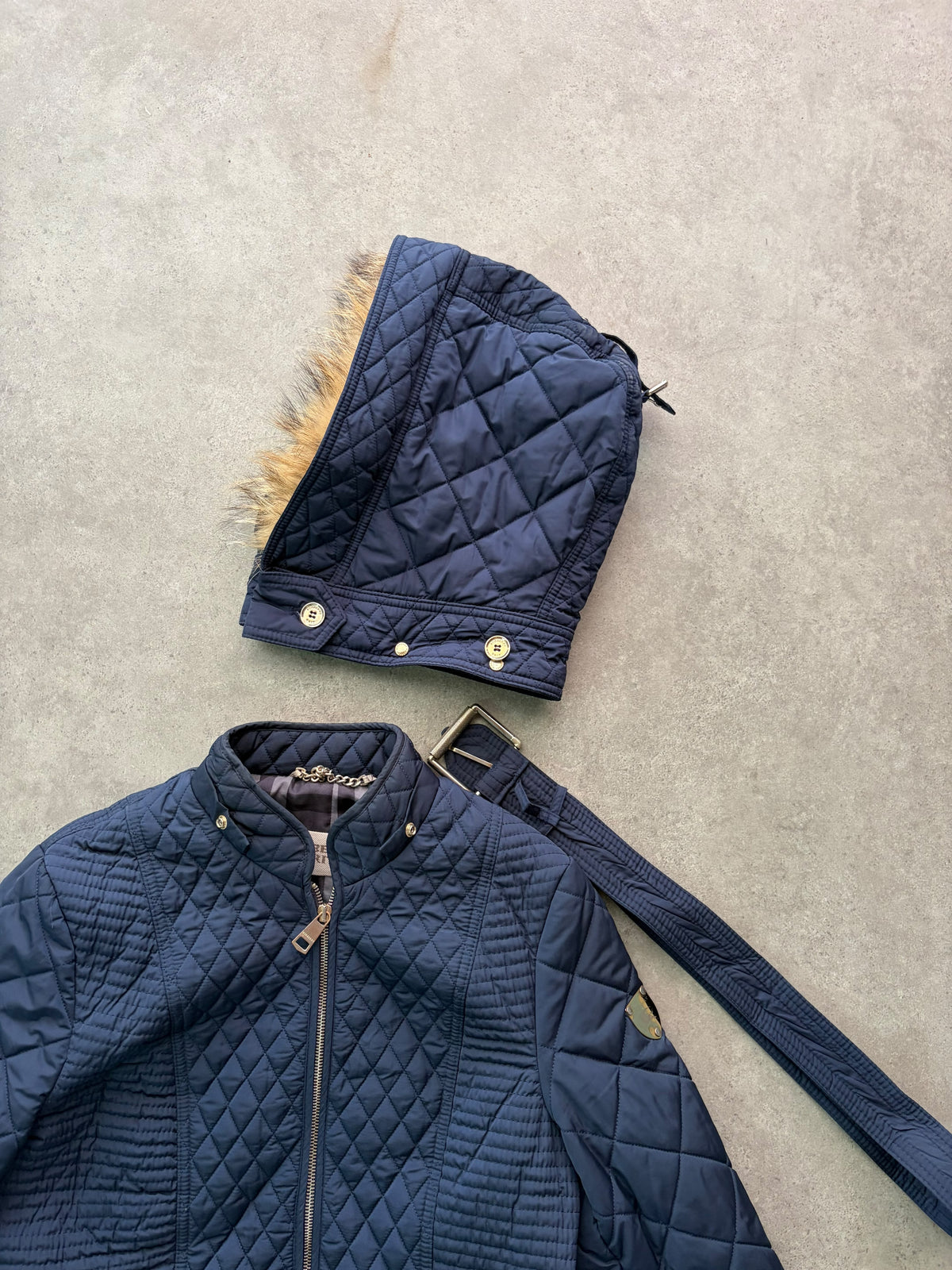 מעיל Burberry Brit פרווה וינטג׳ - XS – מעיל וינטג׳, תמונה 3