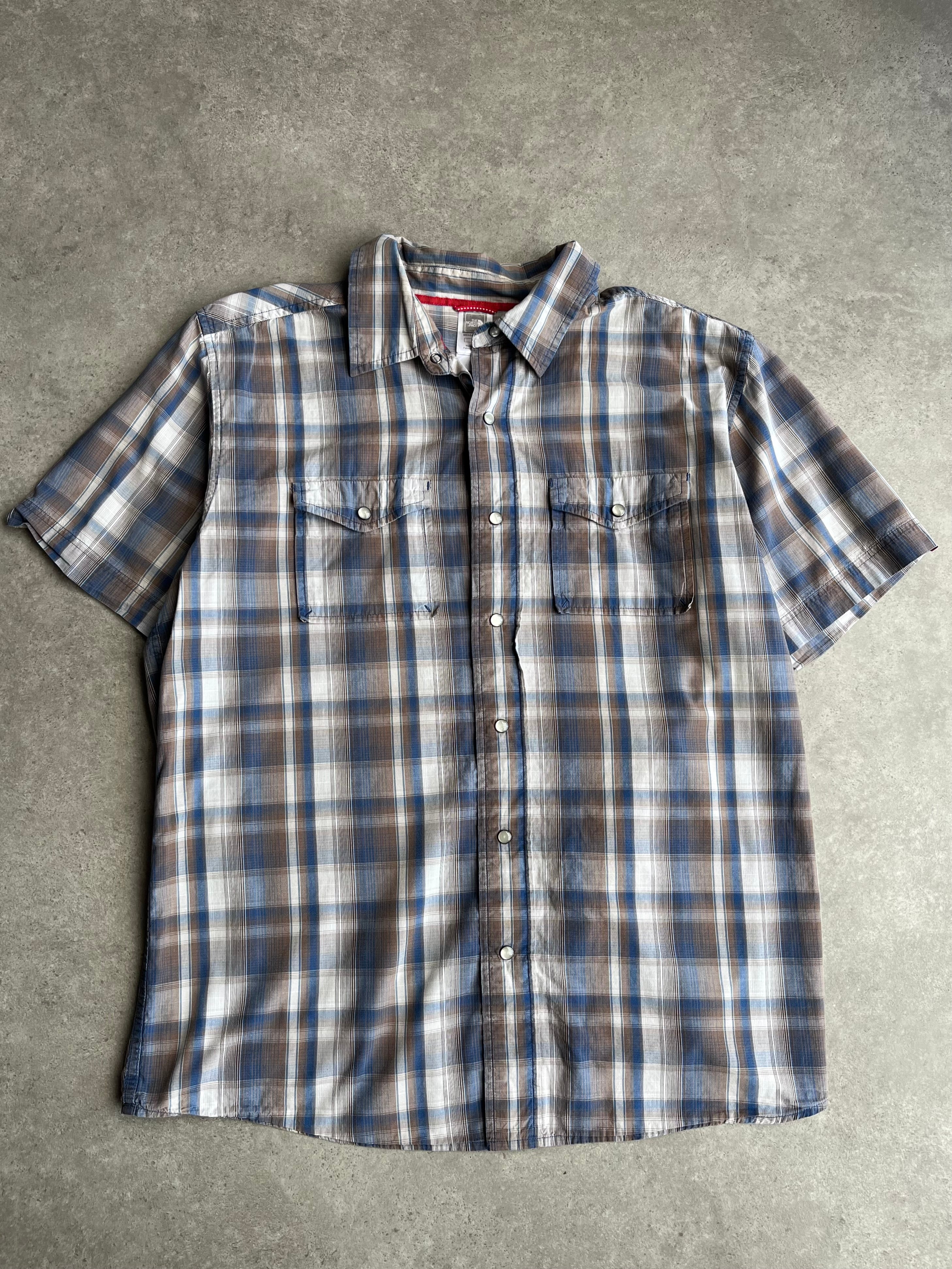 חולצת כפתורים משובצת The North Face וינטג׳ - L