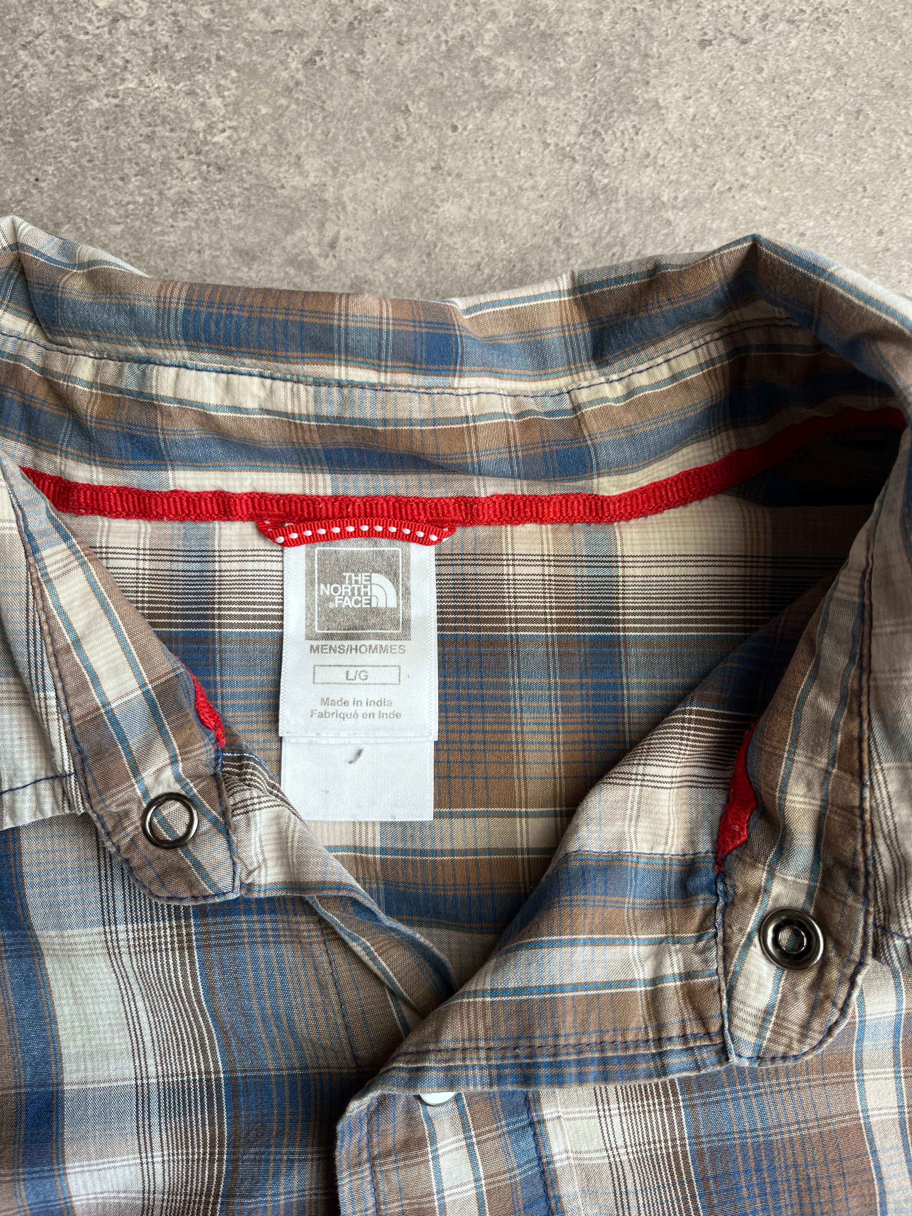 חולצת כפתורים משובצת The North Face וינטג׳ - L