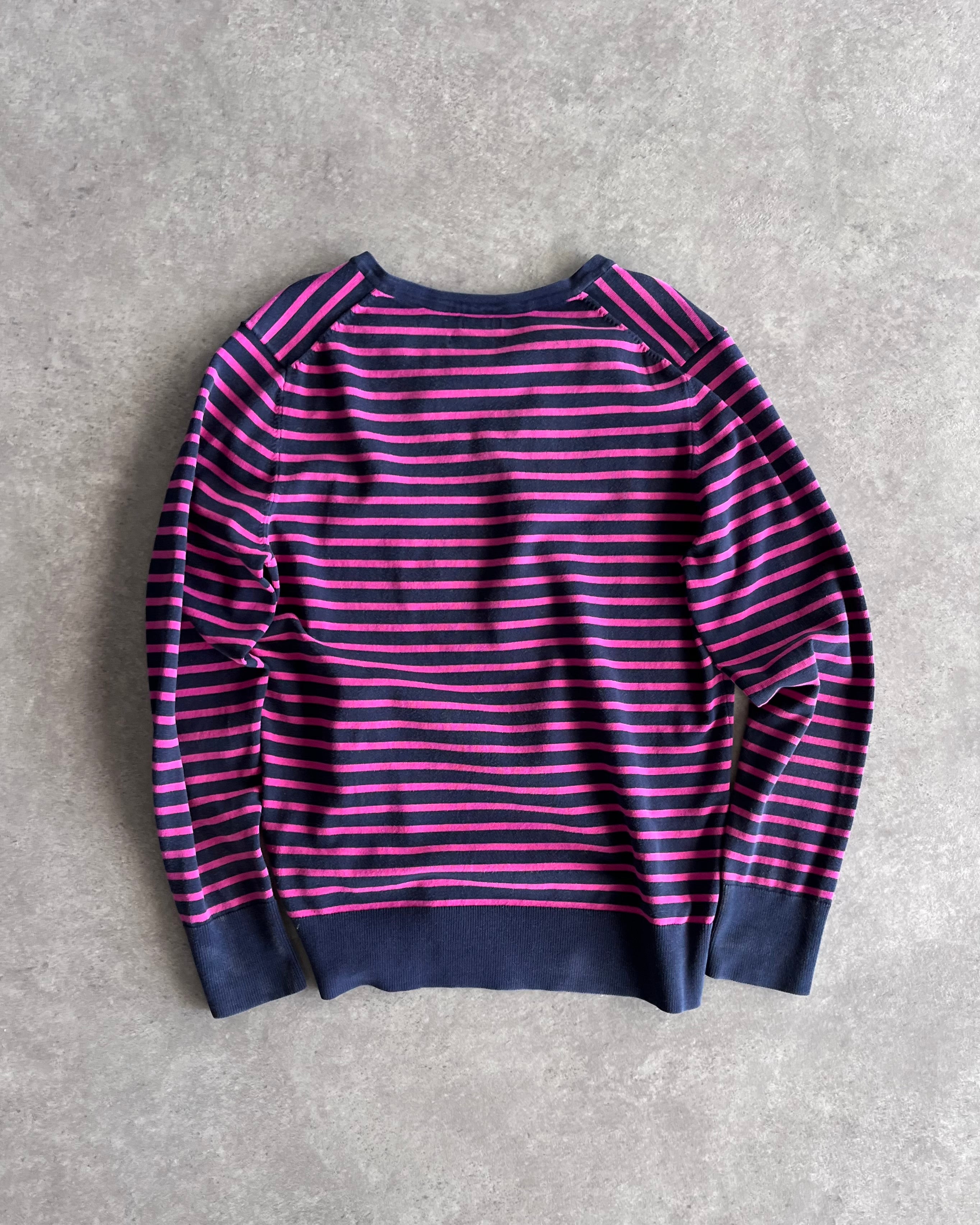 סריג פסים Tommy Hilfiger צווארון V וינטג׳ - L