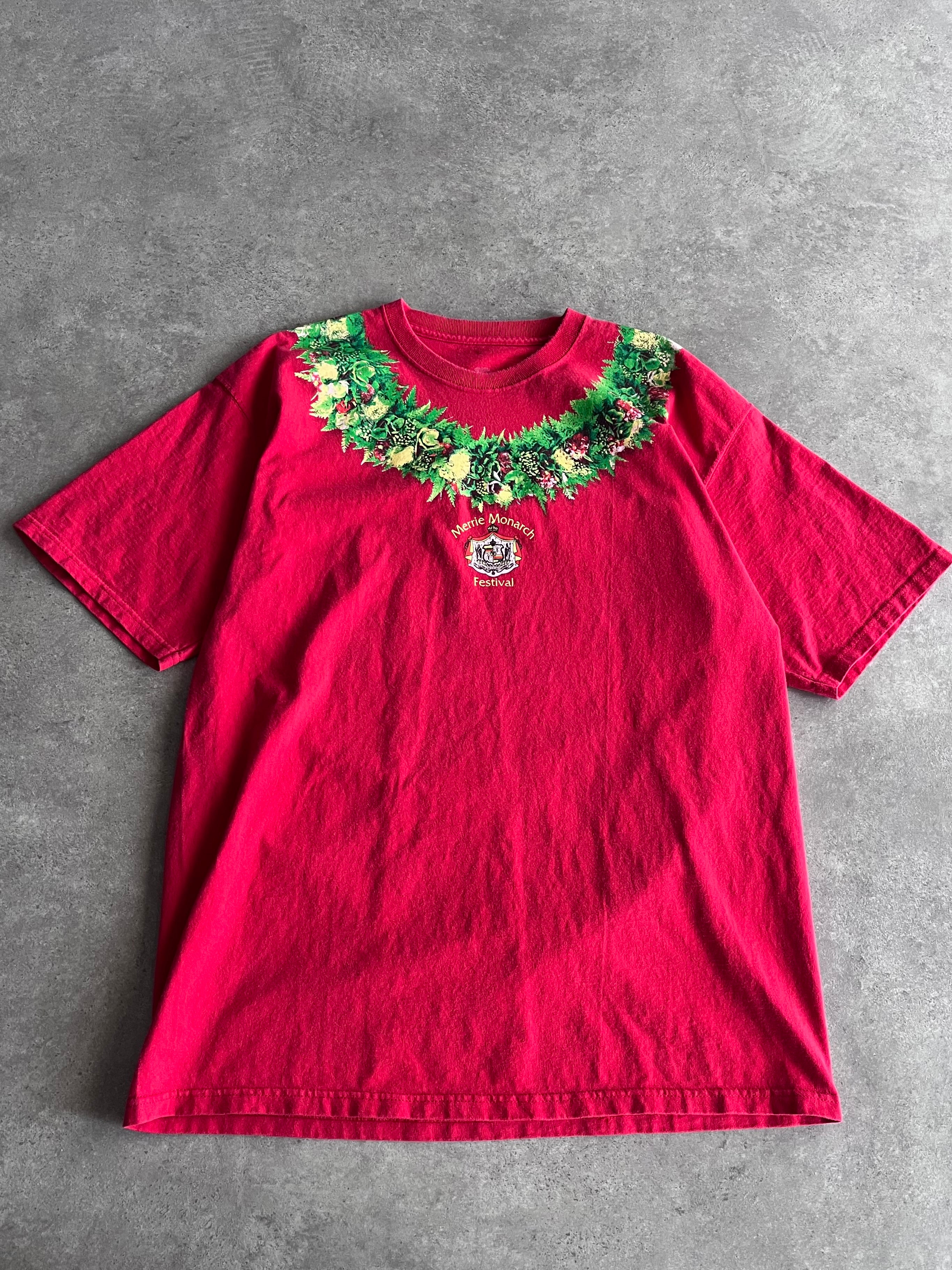 טי שירט Merrie Monarch Festival הוואי וינטג׳ -  XL