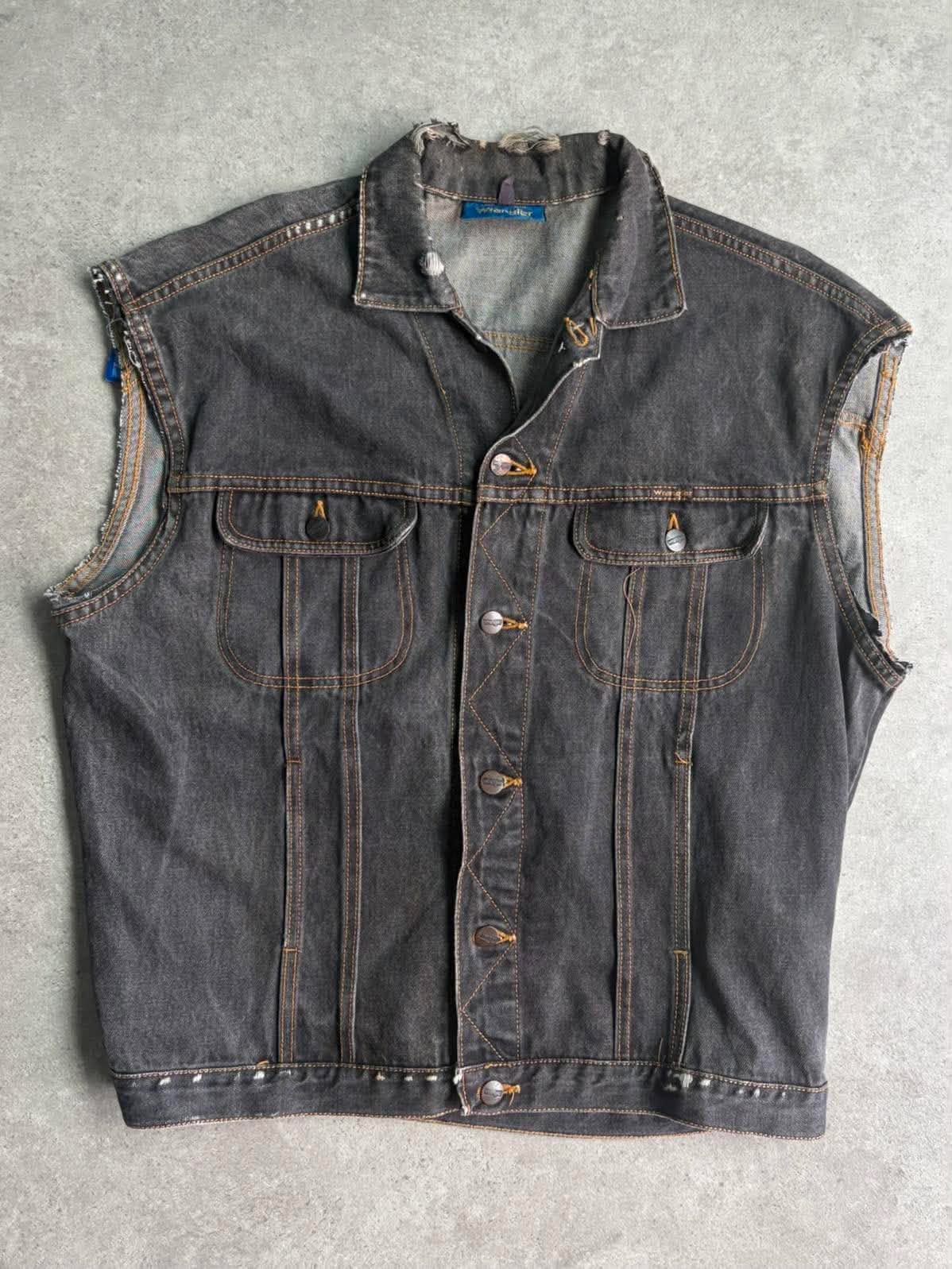 וסט ג׳ינס Wrangler שחור וינטג׳ - XL