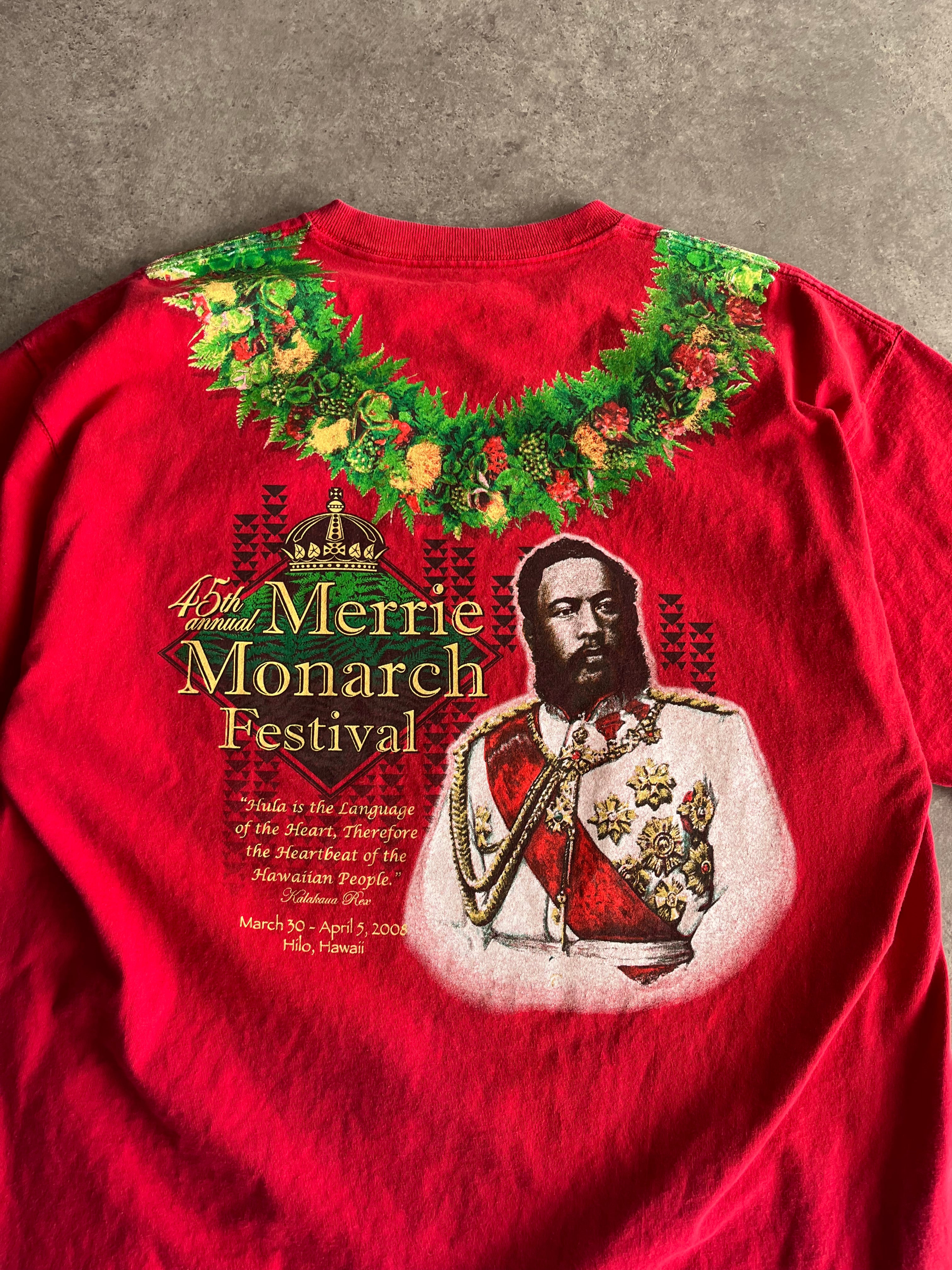 טי שירט Merrie Monarch Festival הוואי וינטג׳ -  XL