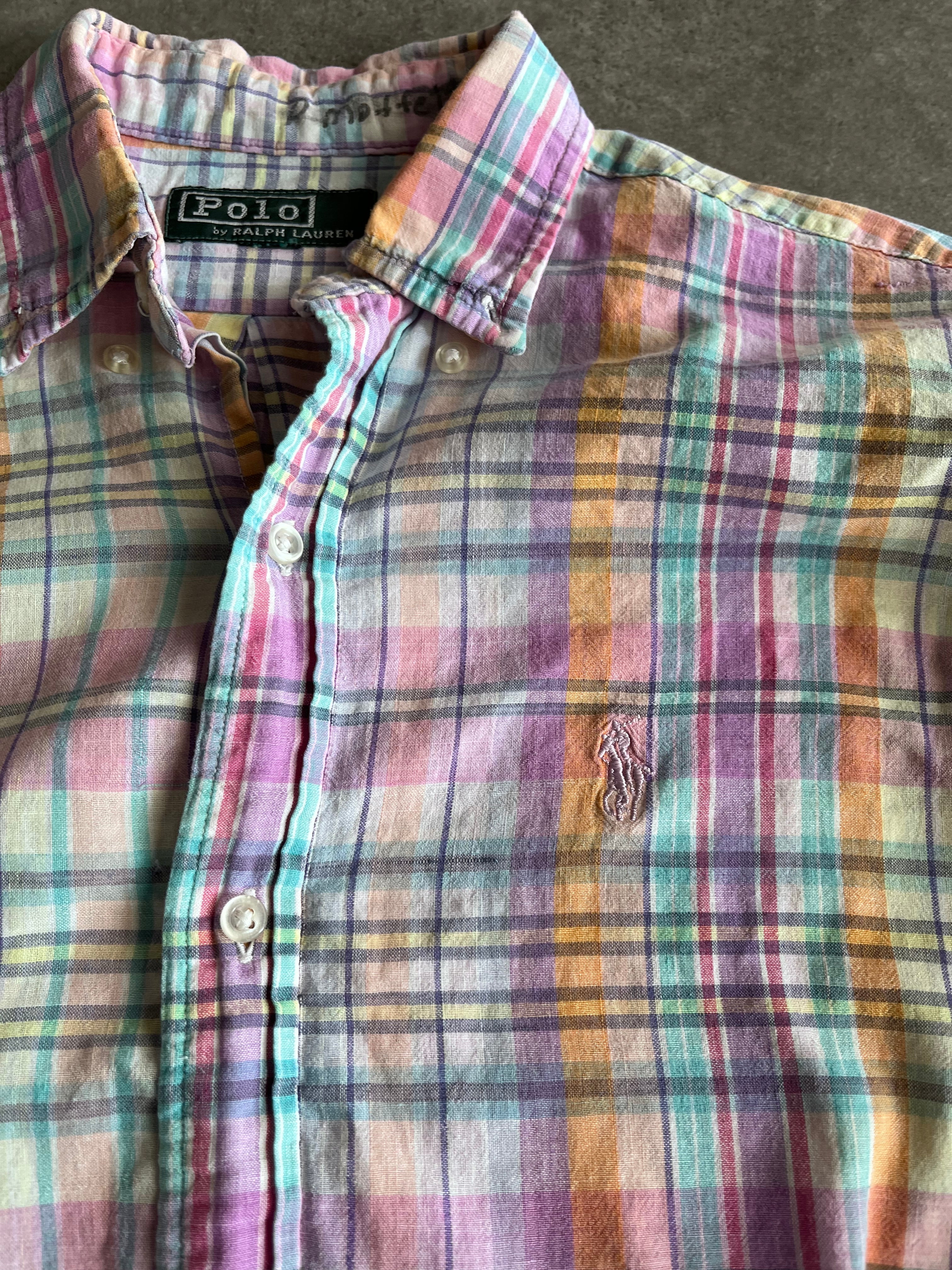 חולצת כפתורים Polo Ralph Lauren משובצת וינטג׳ - M