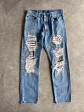 ג׳ינס Levi’s סטרייט קרעים וינטג׳ - 33