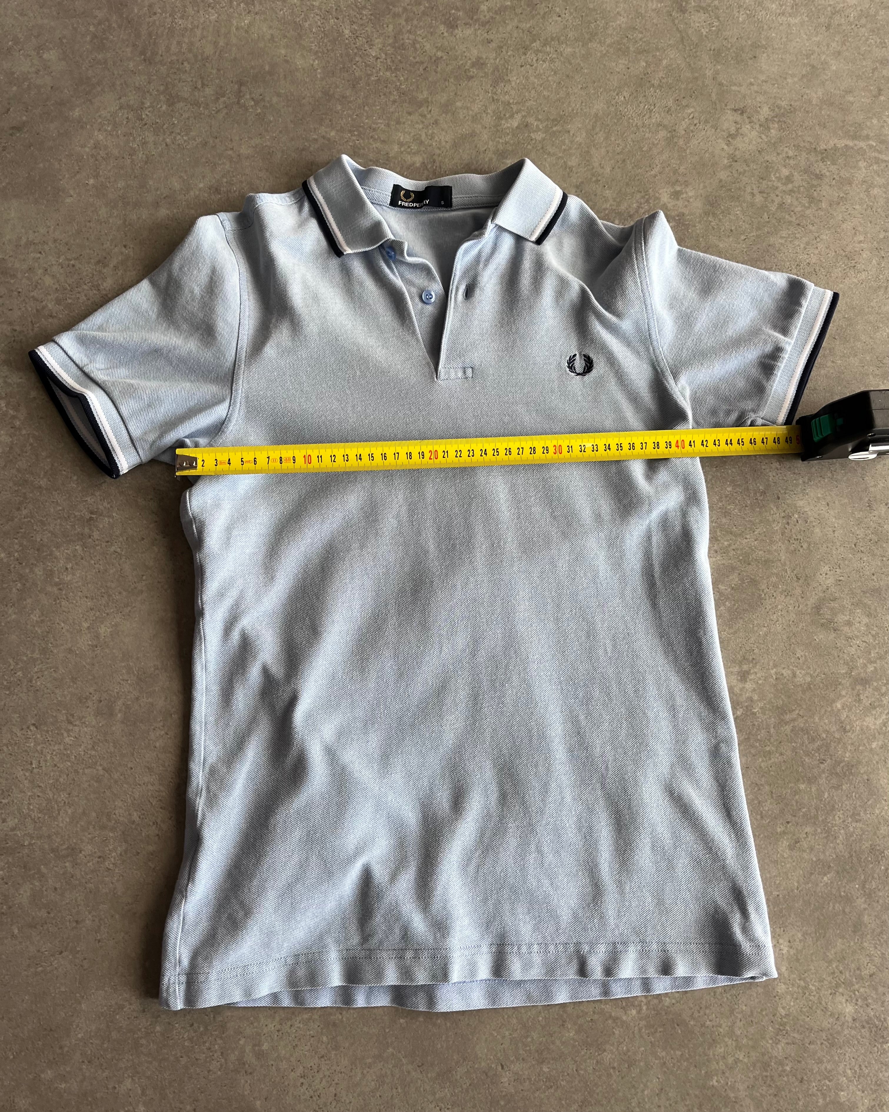 פולו Fred Perry קלאסי כחול בהיר וינטג׳- S