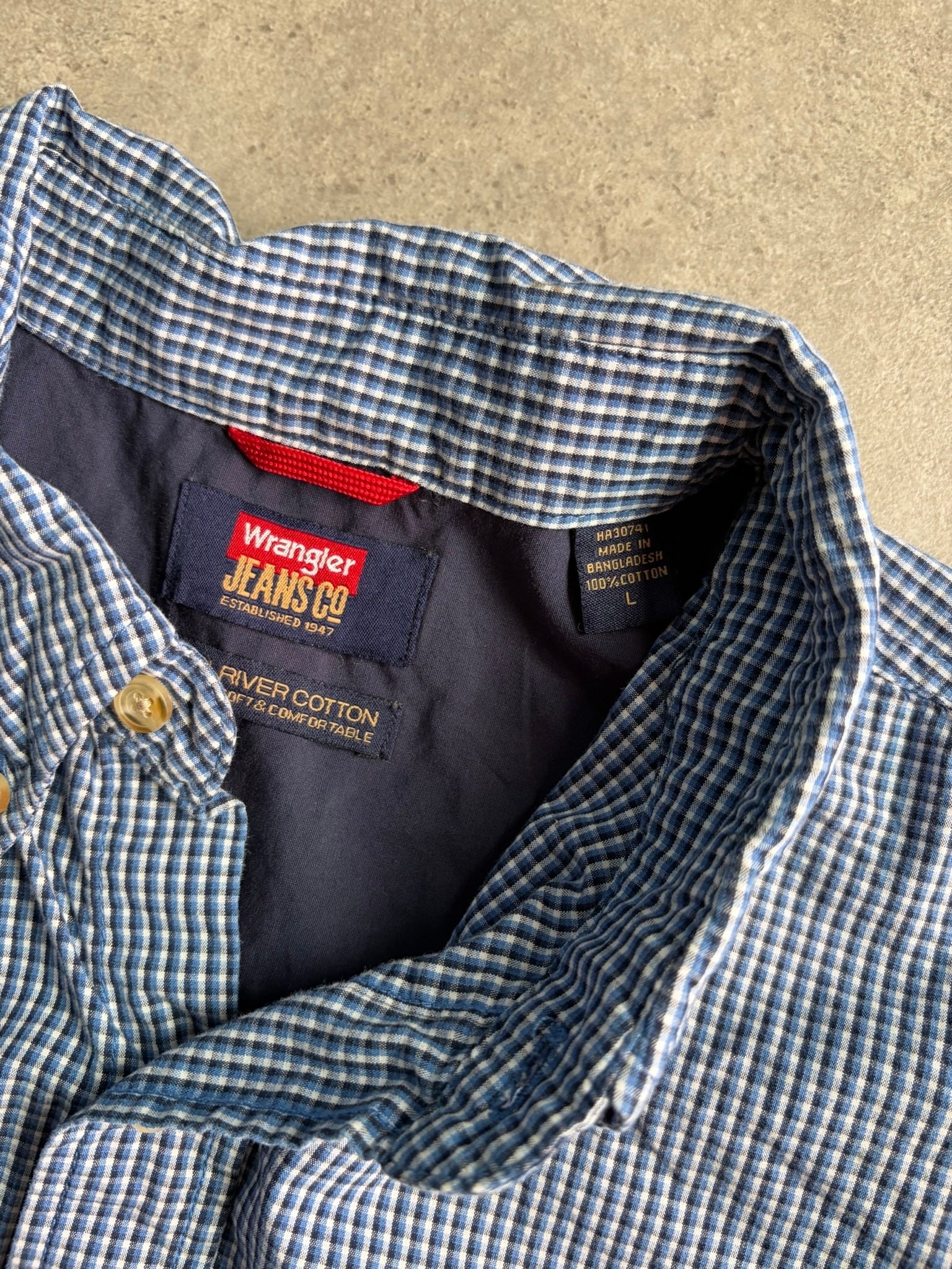 חולצת Wrangler משבצות וינטג׳ - XL