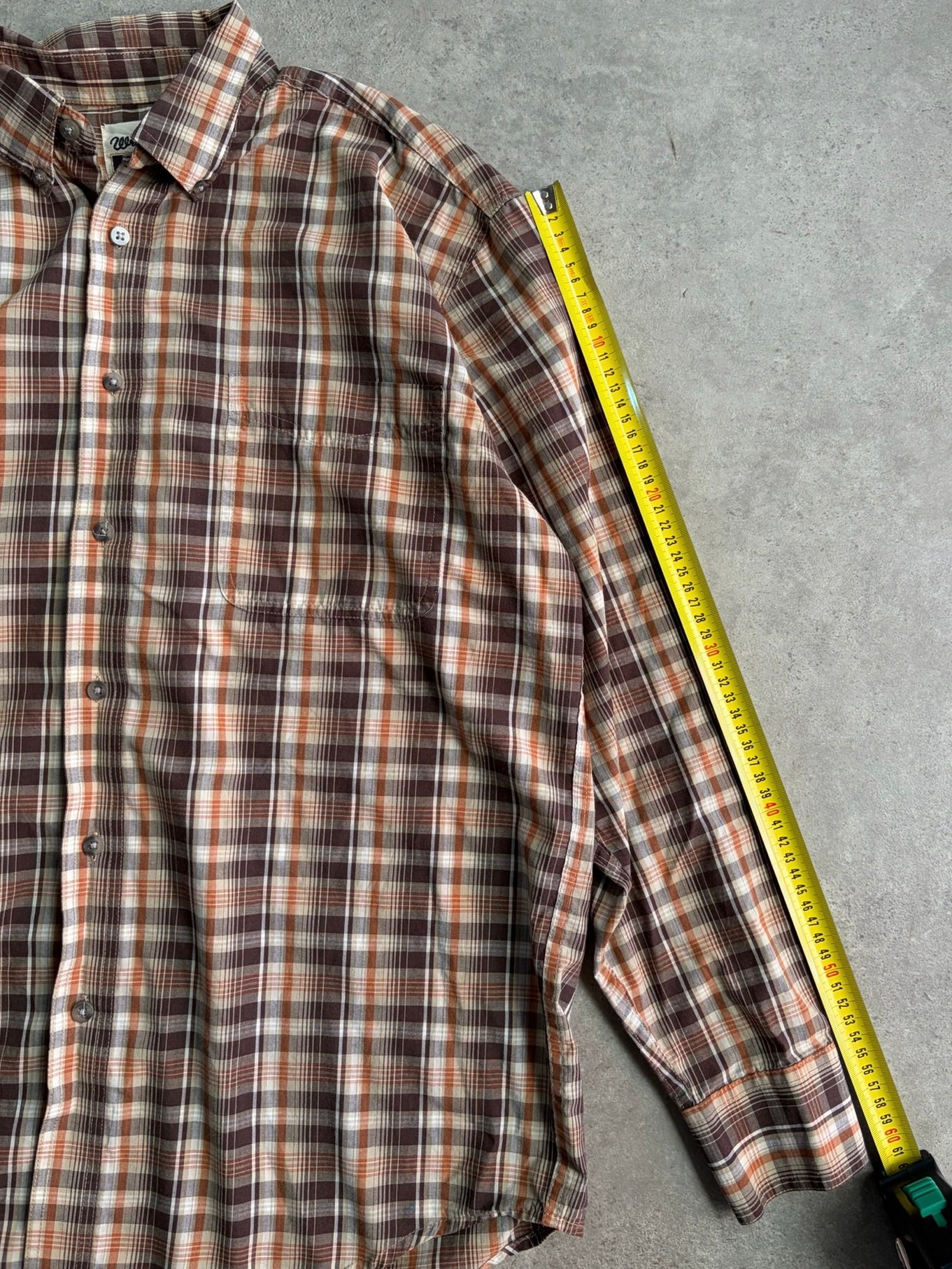 חולצת פלנל משובצת Wrangler וינטג׳ - L