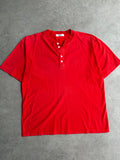 טי שירט Henley BOSS אדומה וינטג׳ - XL
