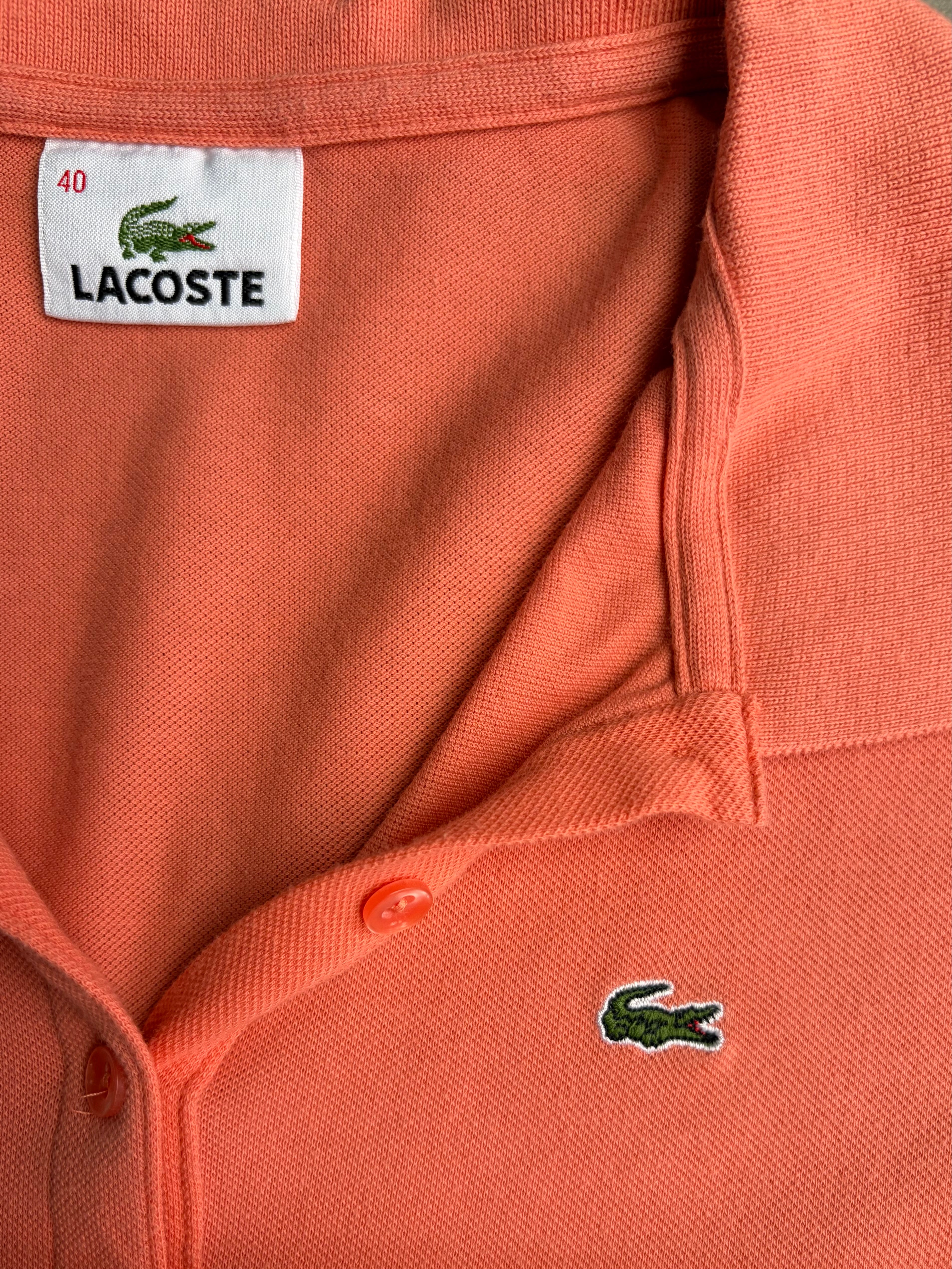 פולו Lacoste כתומה וינטג׳ - XS