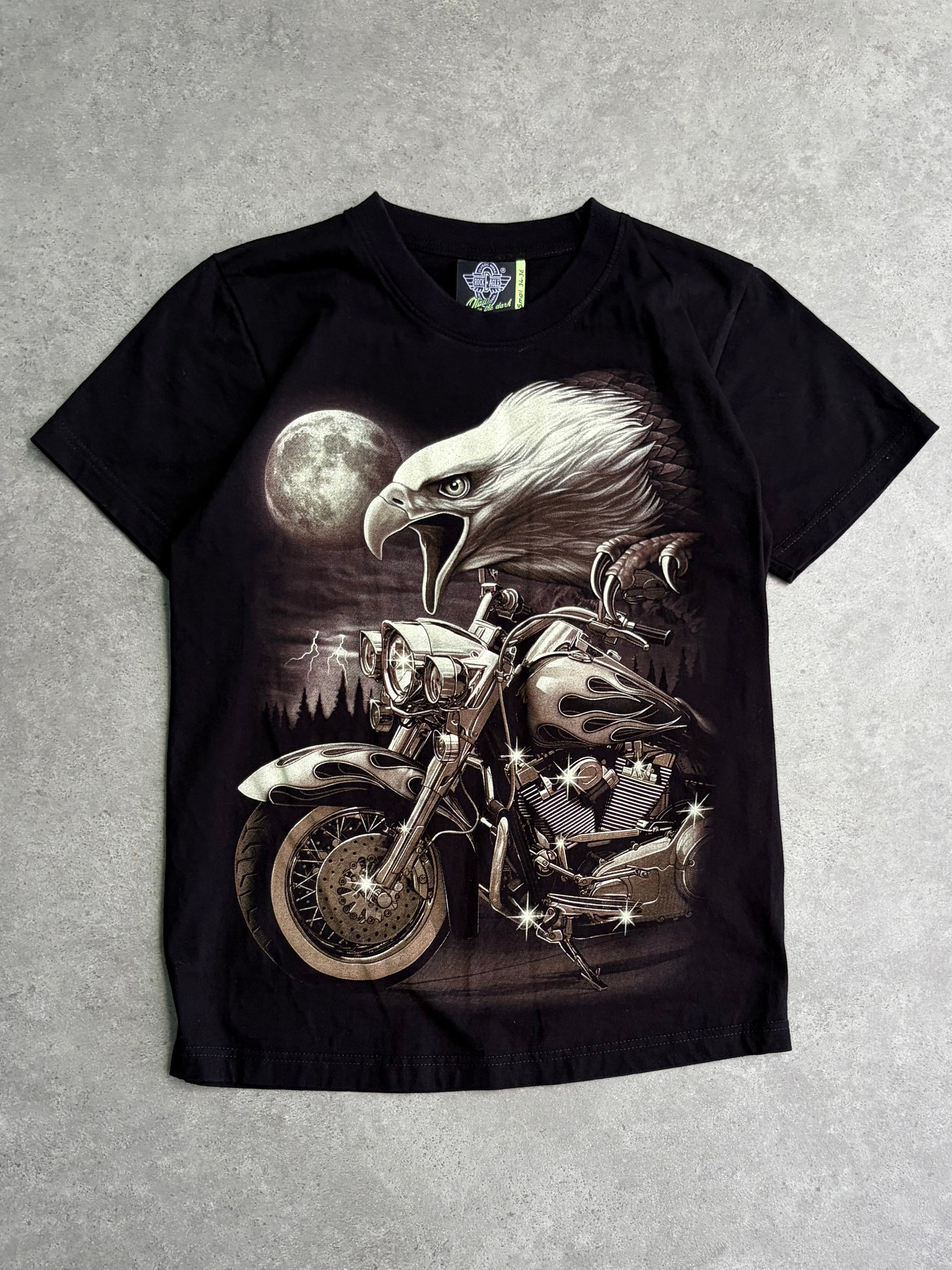 טי שירט אופנועים Eagle Live to Ride וינטג׳ - S
