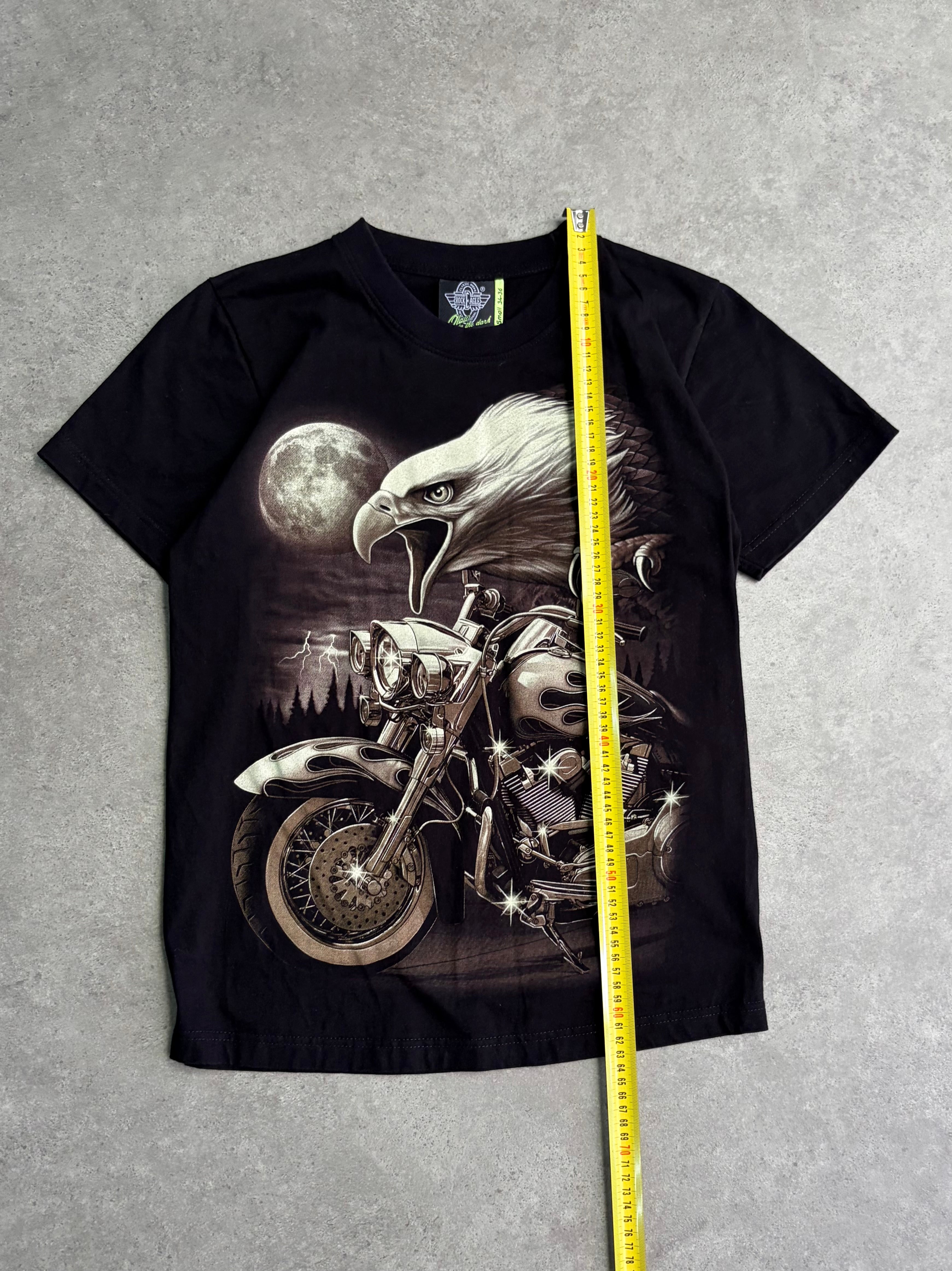 טי שירט אופנועים Eagle Live to Ride וינטג׳ - S