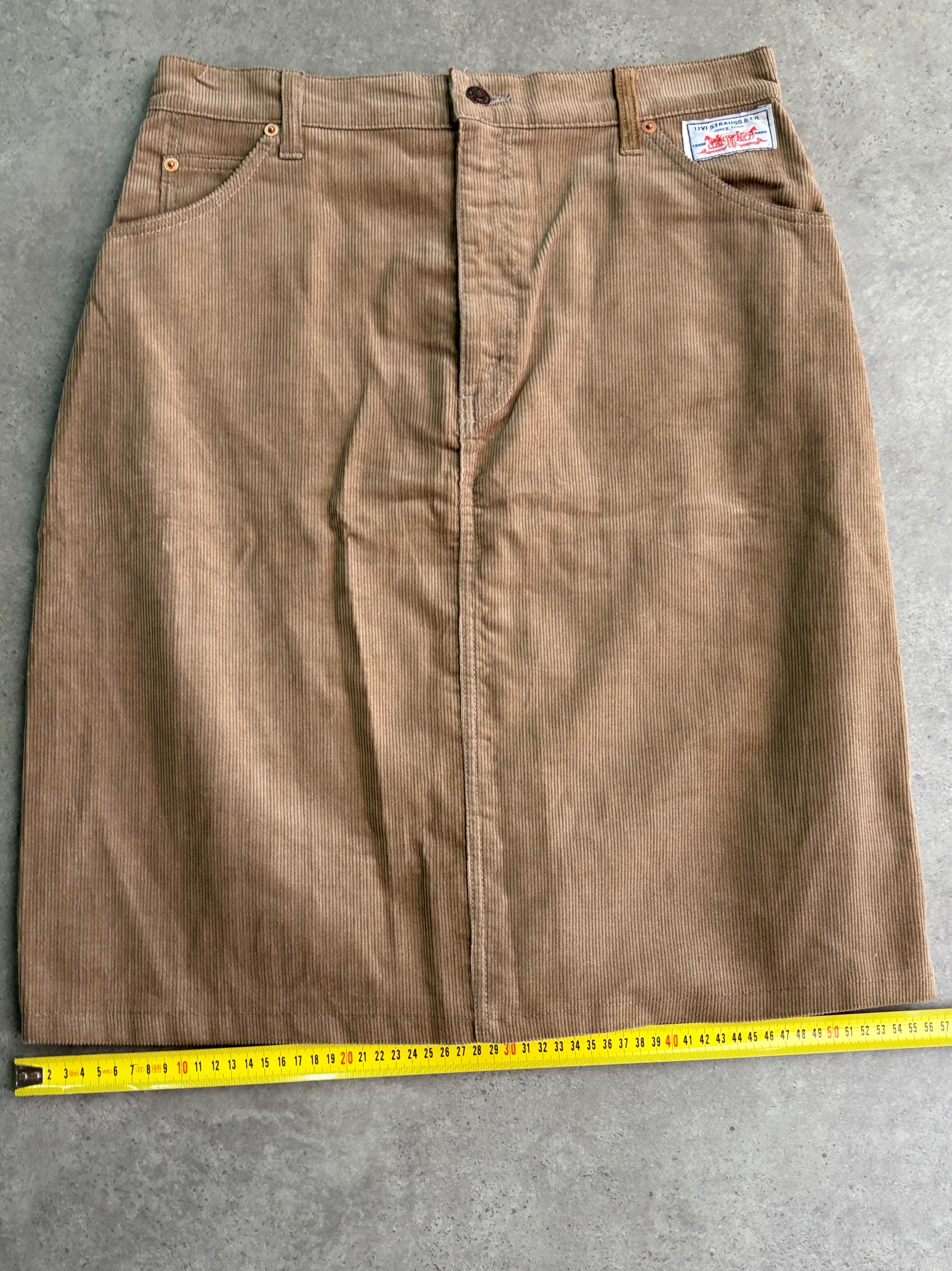 חצאית קורדרוי Levi’s חומה וינטג׳ - 31