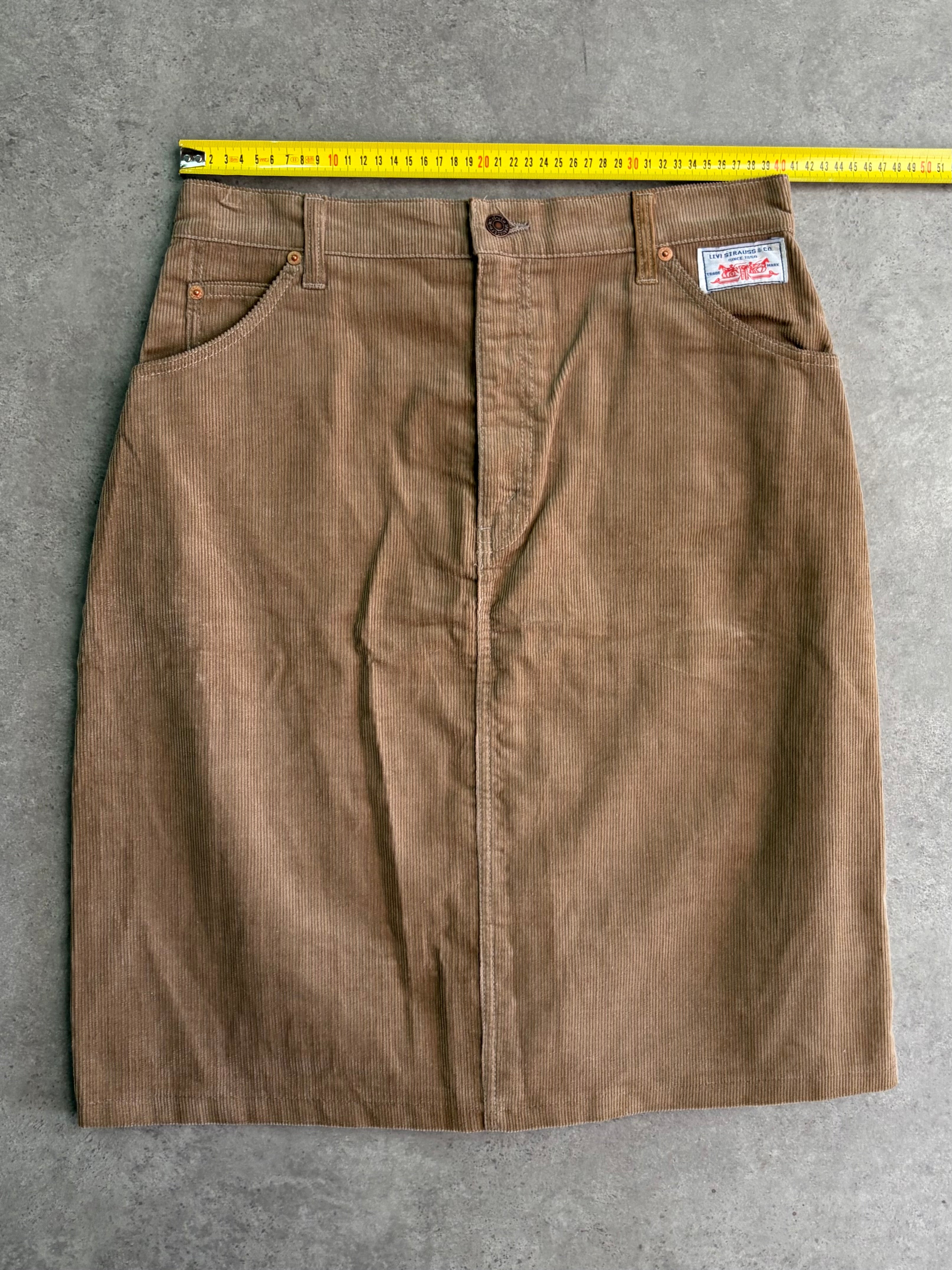 חצאית קורדרוי Levi’s חומה וינטג׳ - 31