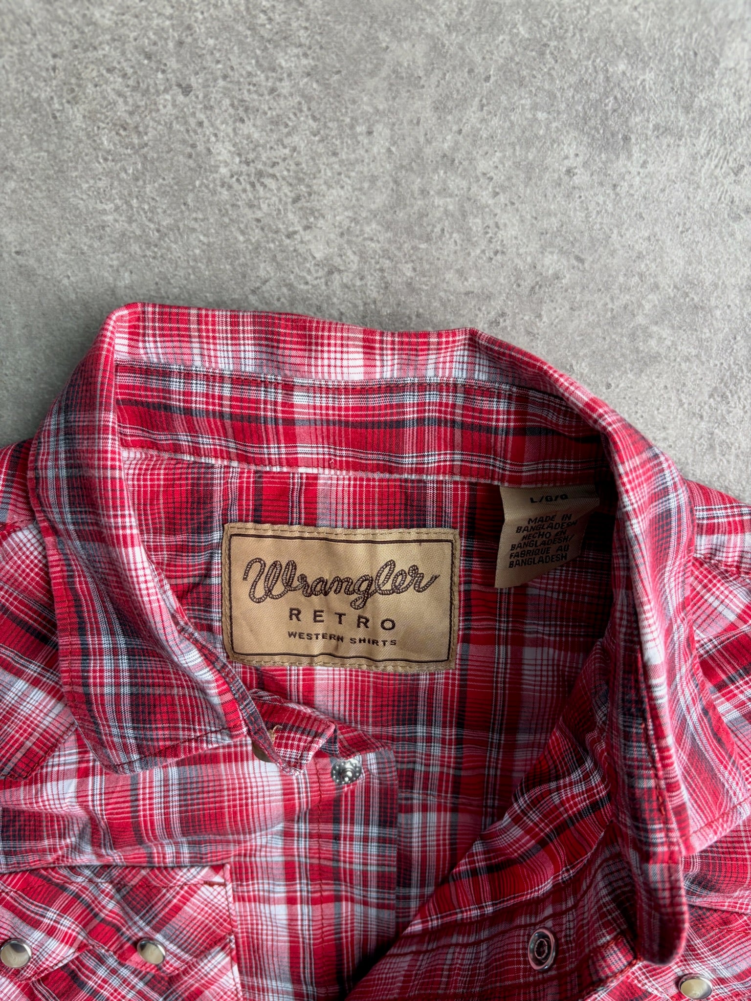 חולצת ווסטרן Wrangler משובצת וינטג׳ - XXS