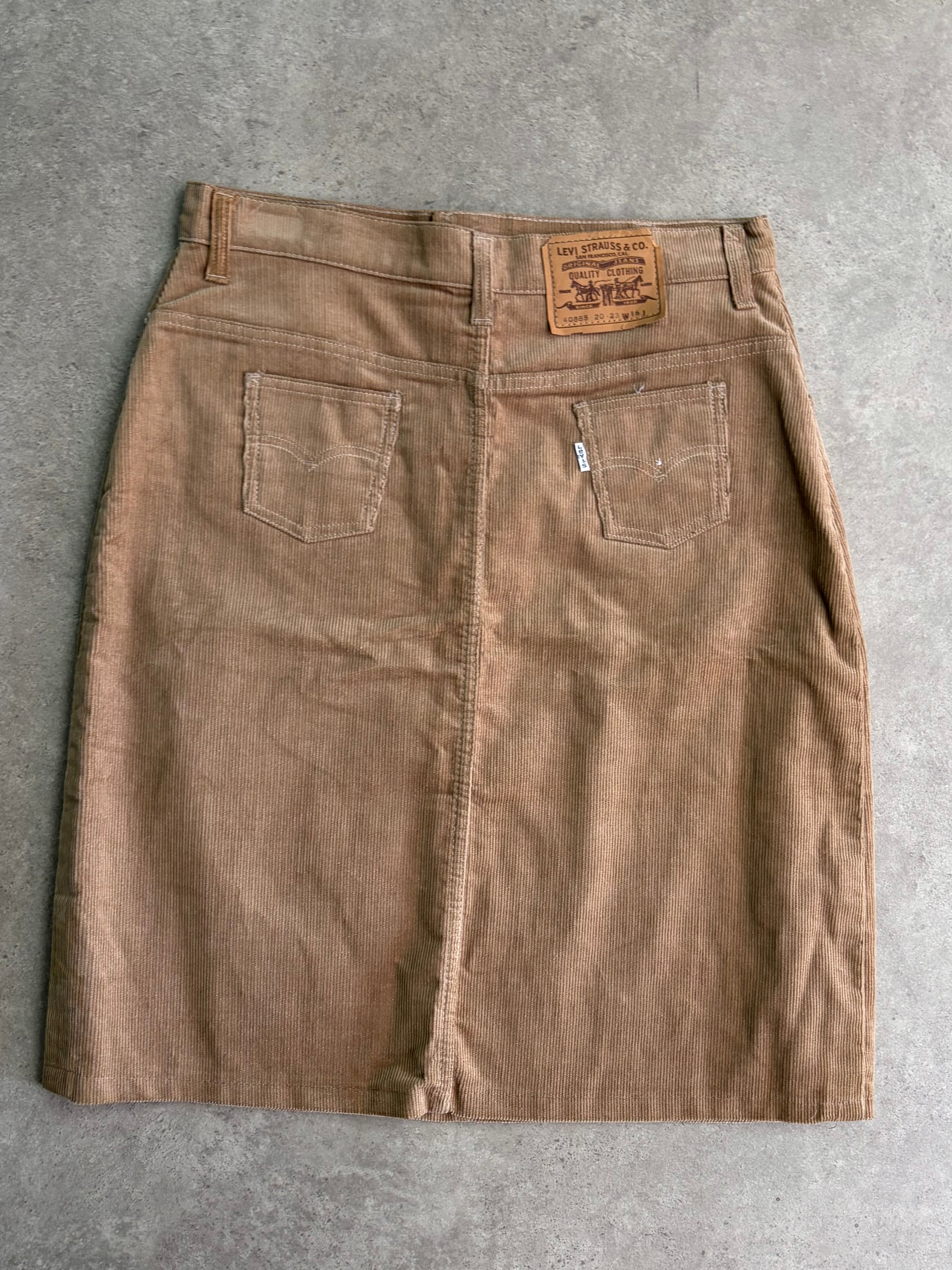 חצאית קורדרוי Levi’s חומה וינטג׳ - 31