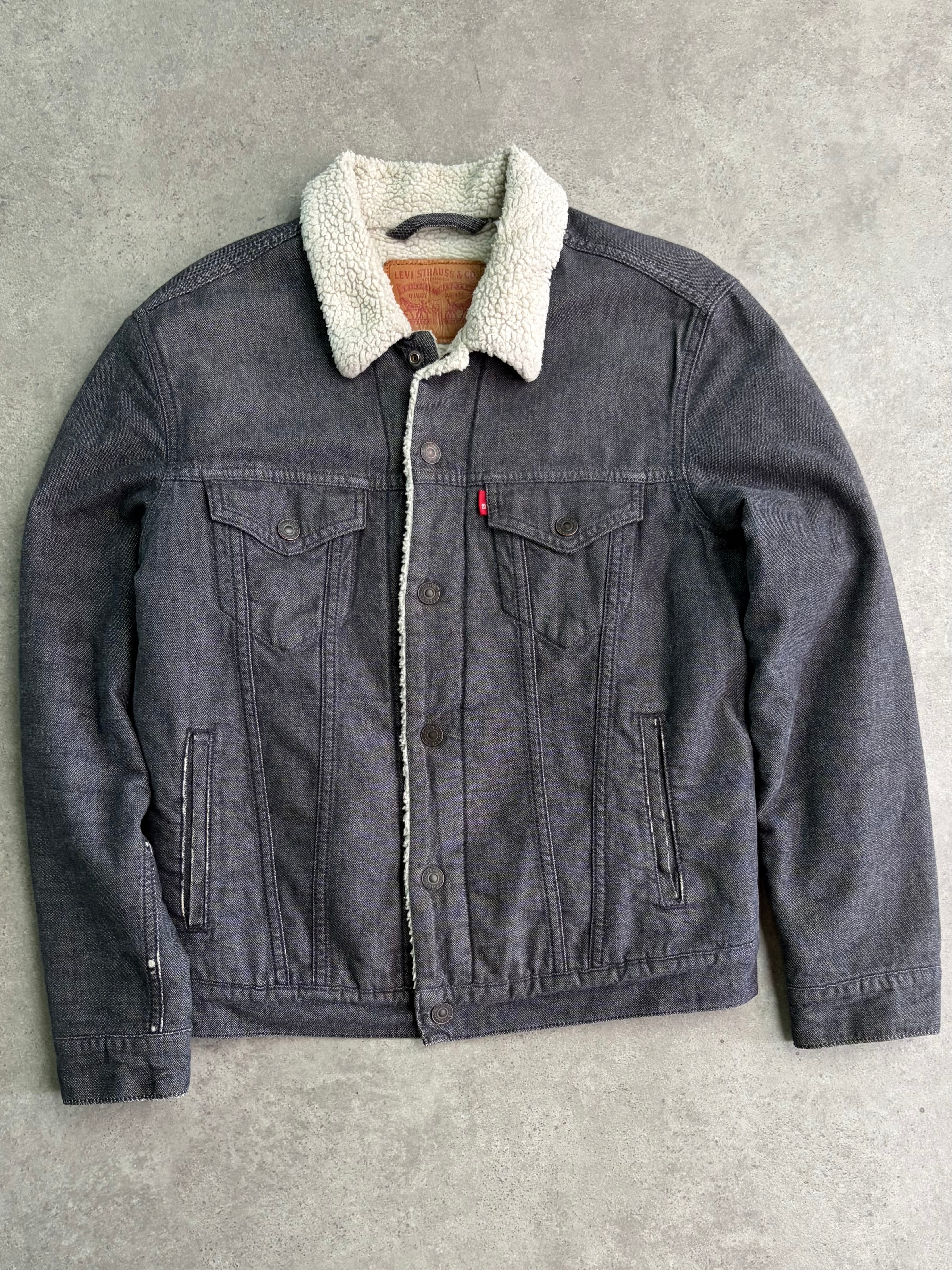 ג׳קט ג׳ינס Levi’s עם צווארון שרפה וינטג׳ - S
