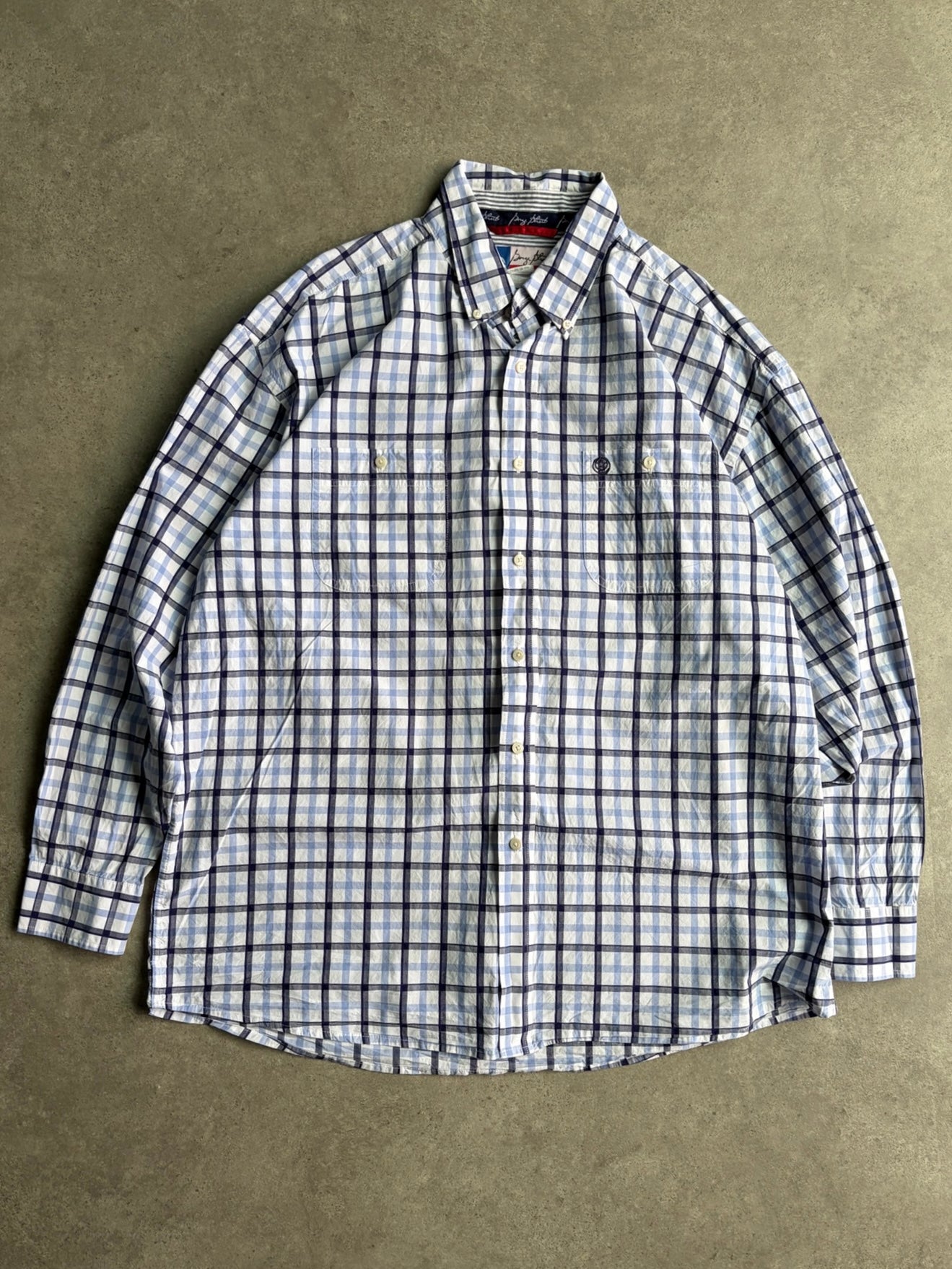 חולצת כפתורים Wrangler משובצת וינטג׳ - XL