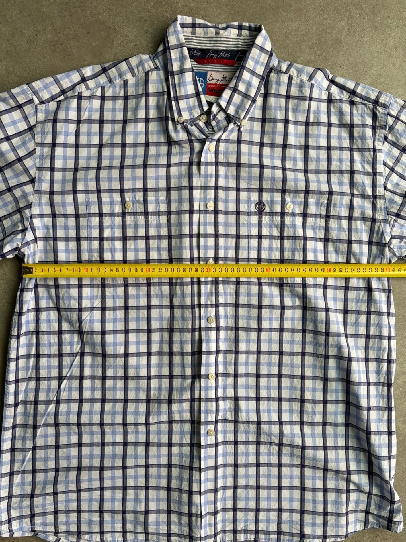 חולצת כפתורים Wrangler משובצת וינטג׳ - XL