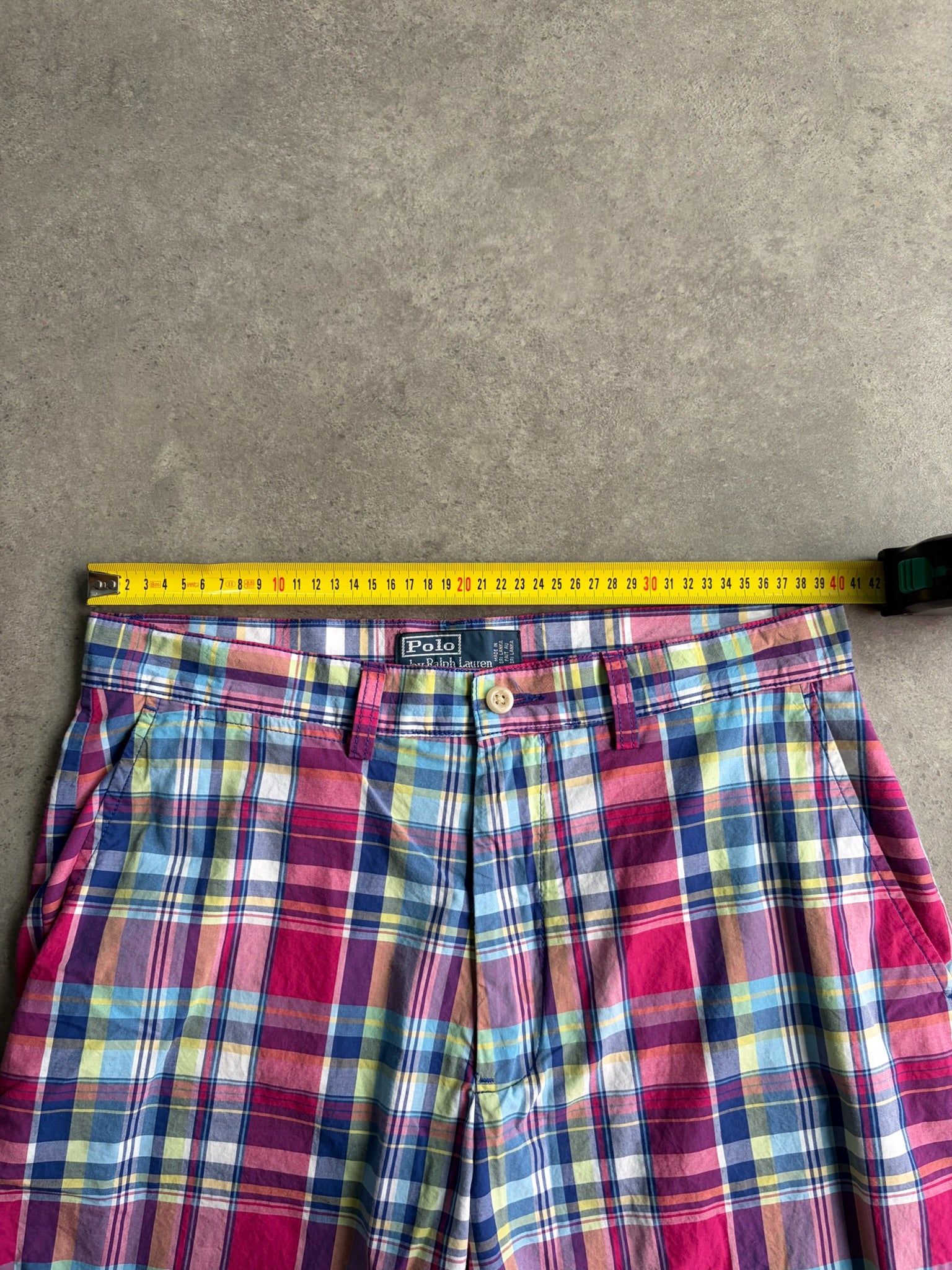 שורט Polo Ralph Lauren משבצות וינטג׳ - 32