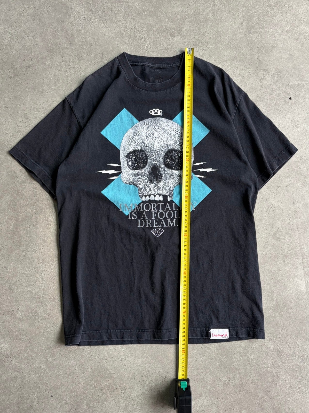 טי שירט Diamond Supply Co. גולגולת וינטג׳ - L