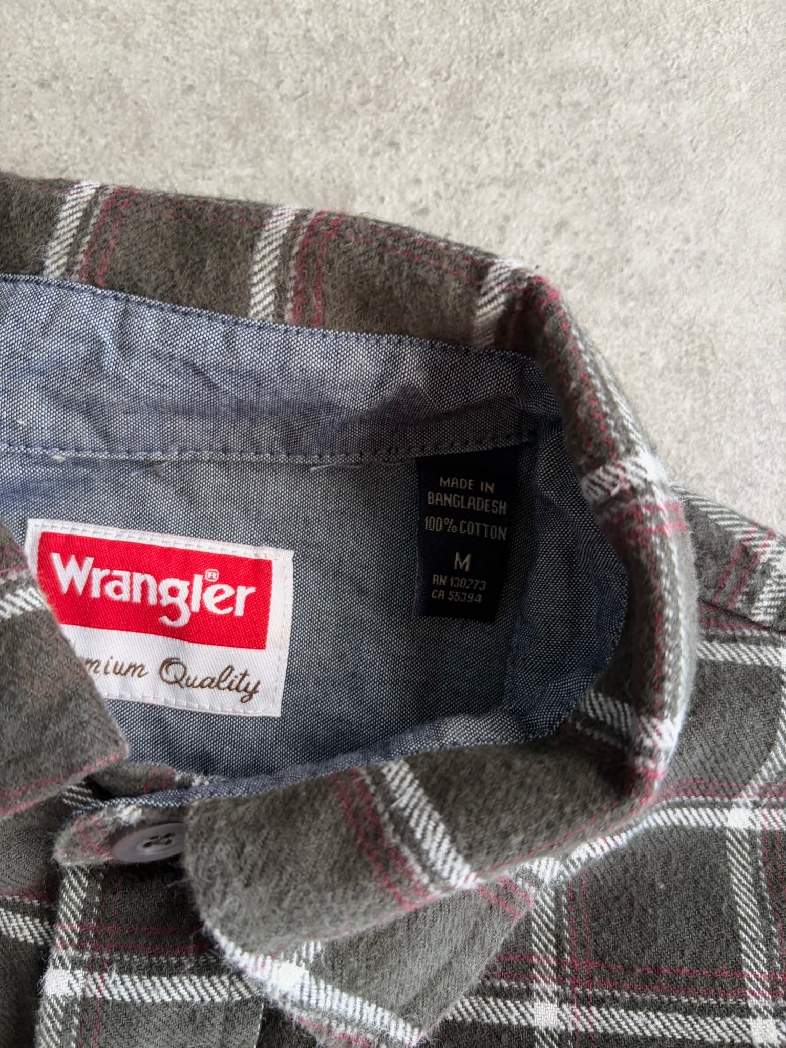 חולצת פלנל Wrangler משובצת וינטג׳ - XL