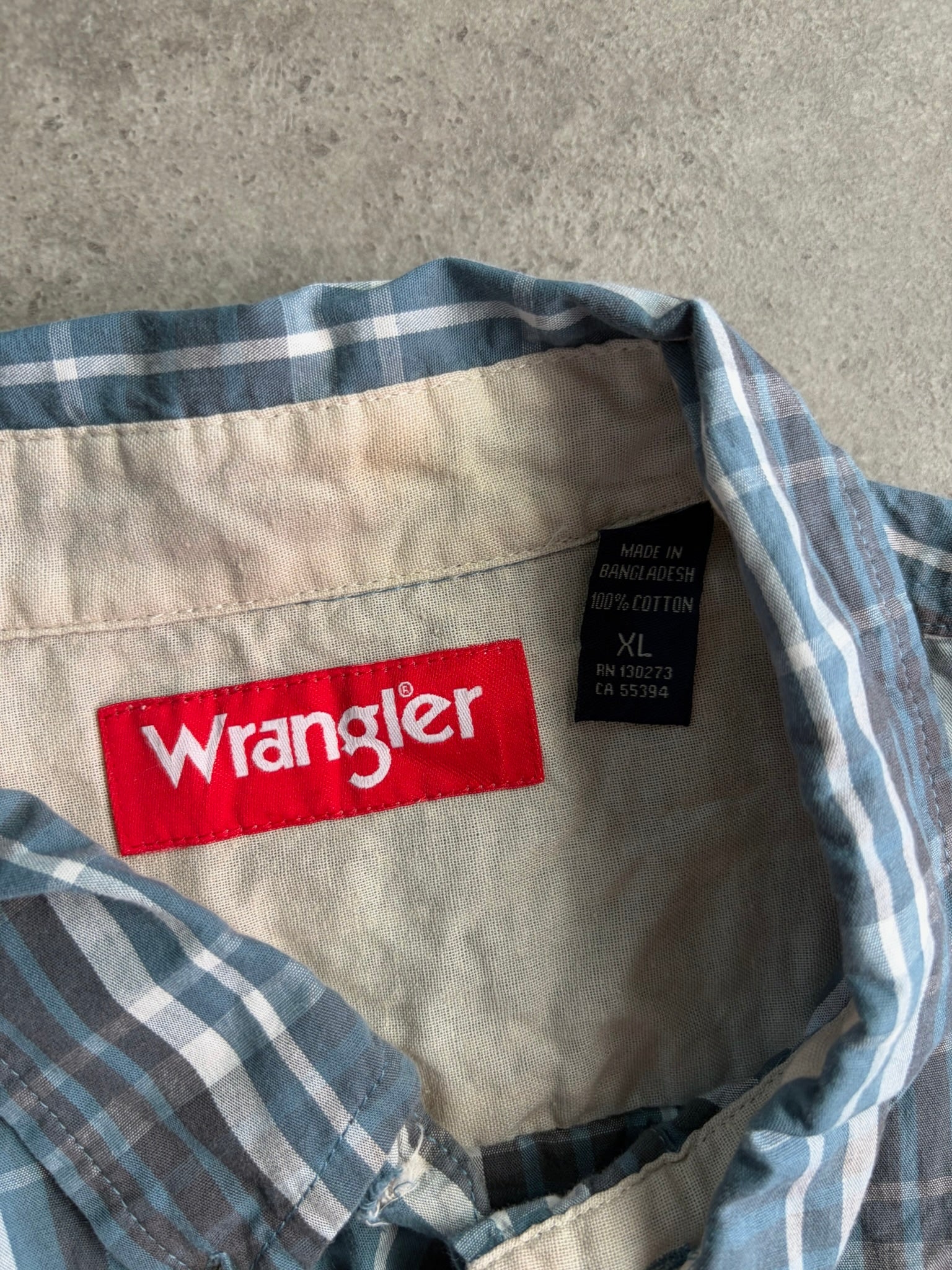 חולצת כפתורים Wrangler משובצת וינטג׳ - 3XL