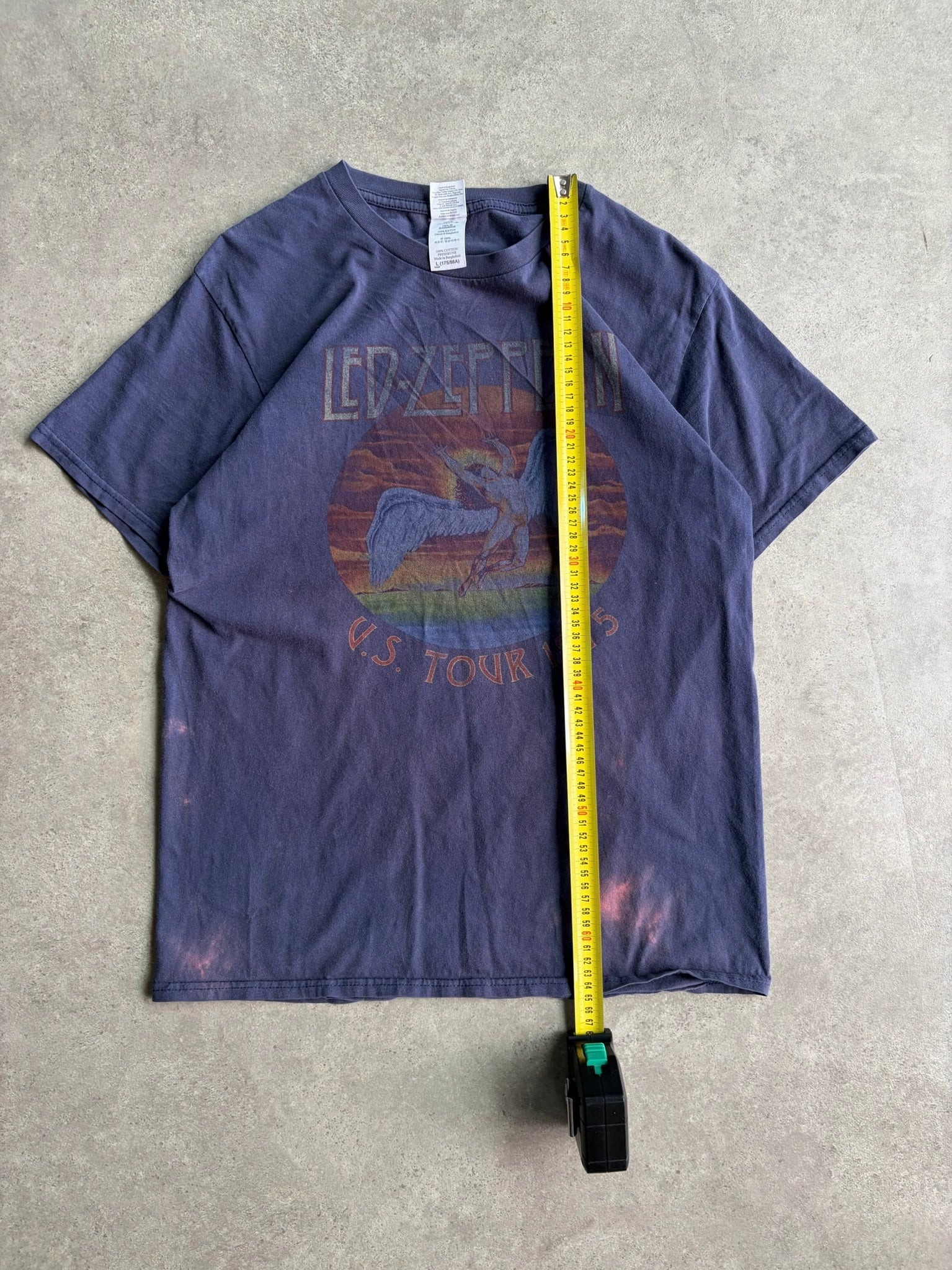 טי שירט Led Zeppelin U.S. Tour 1975 שטופה וינטג׳ - XS
