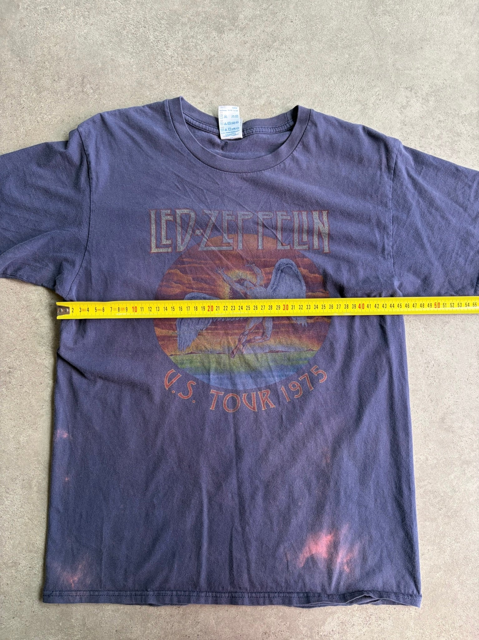 טי שירט Led Zeppelin U.S. Tour 1975 שטופה וינטג׳ - XS