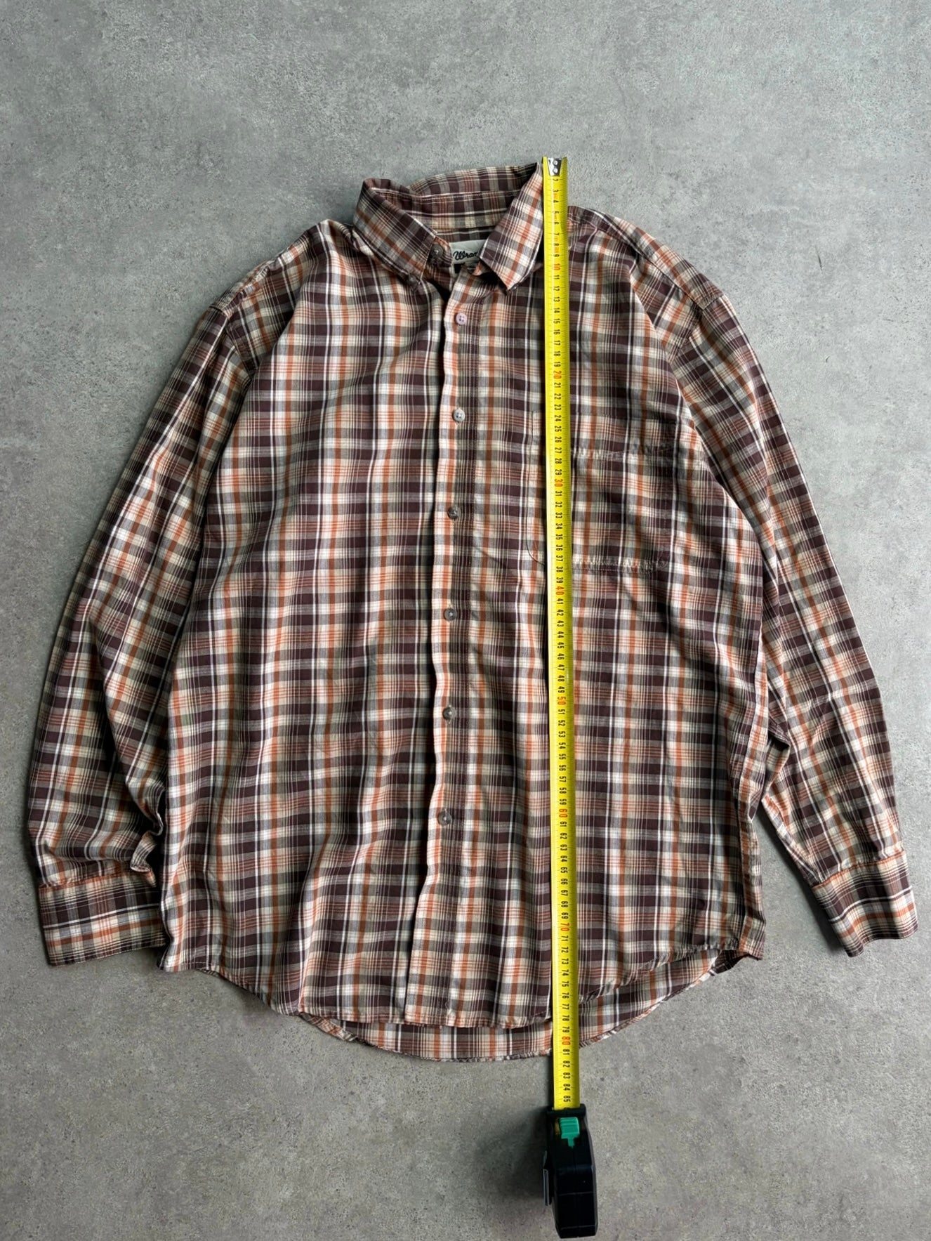 חולצת פלנל משובצת Wrangler וינטג׳ - L