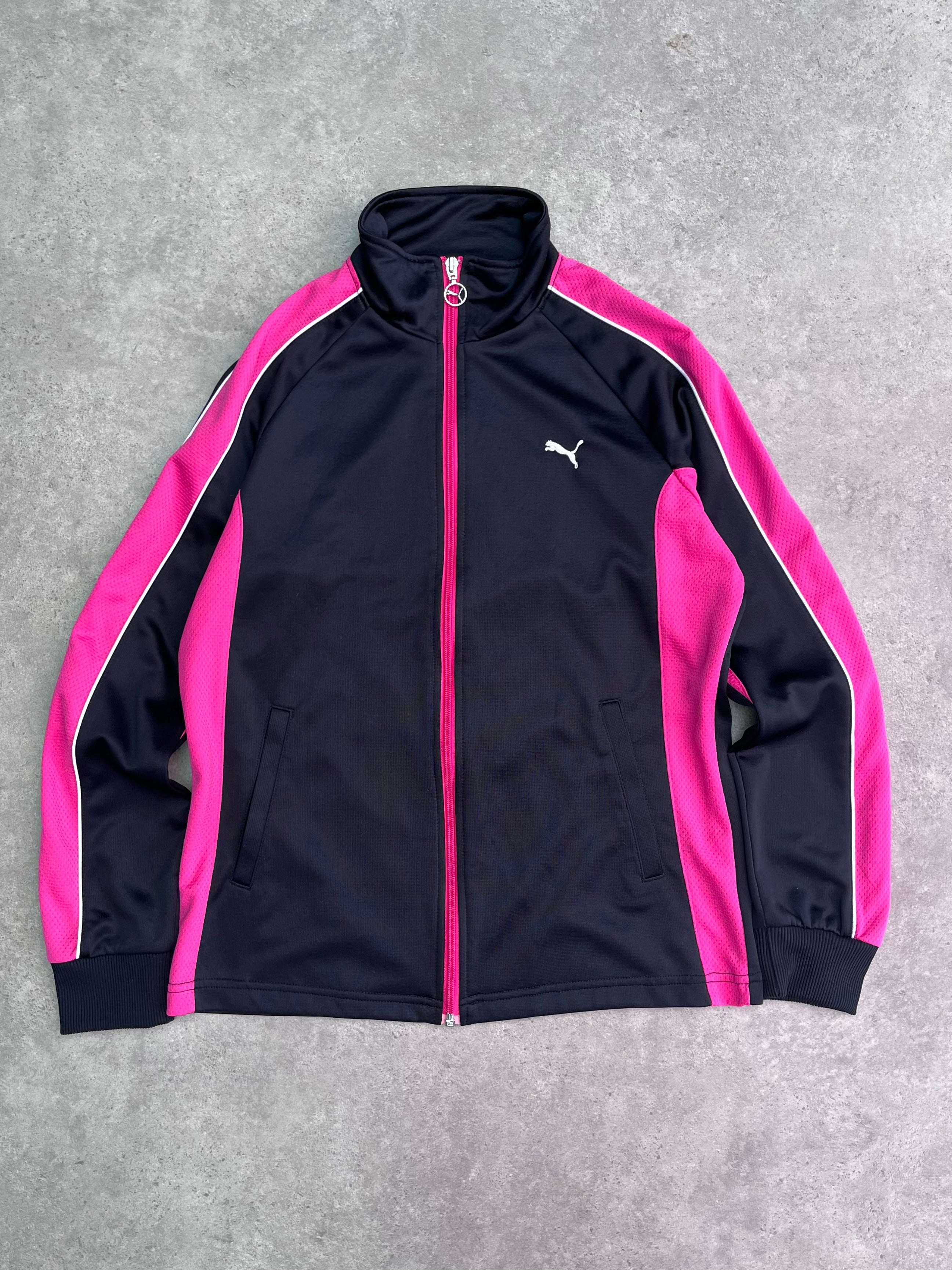 ג׳קט טרנינג Puma שחור-ורוד וינטג׳ - S