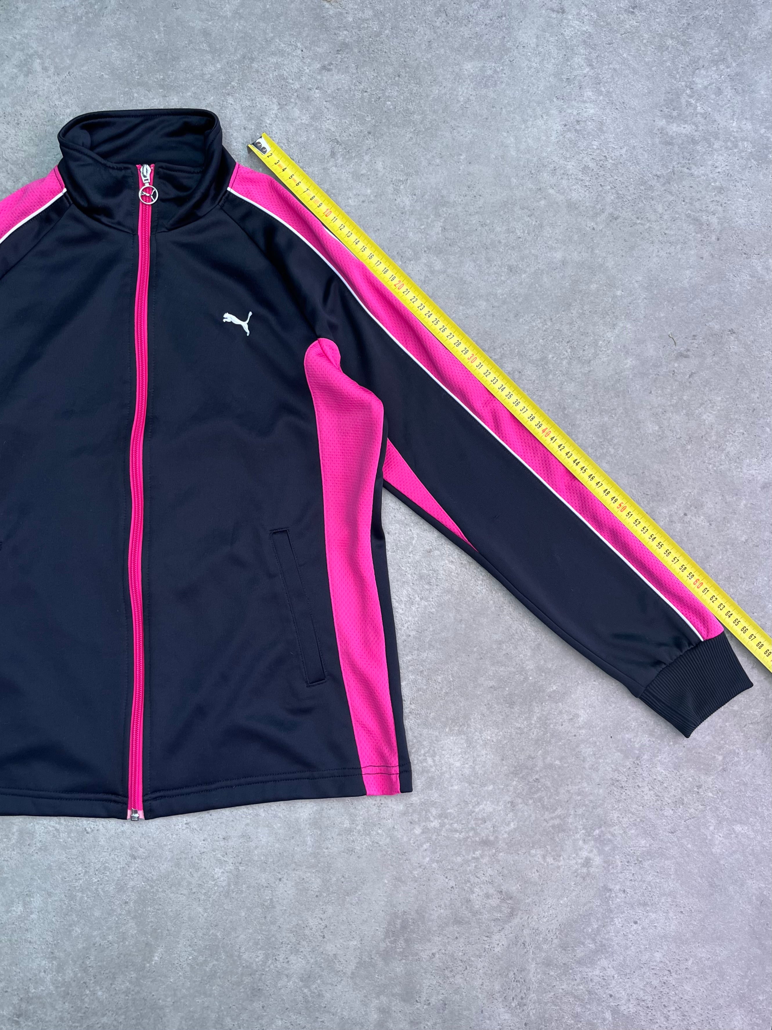 ג׳קט טרנינג Puma שחור-ורוד וינטג׳ - S