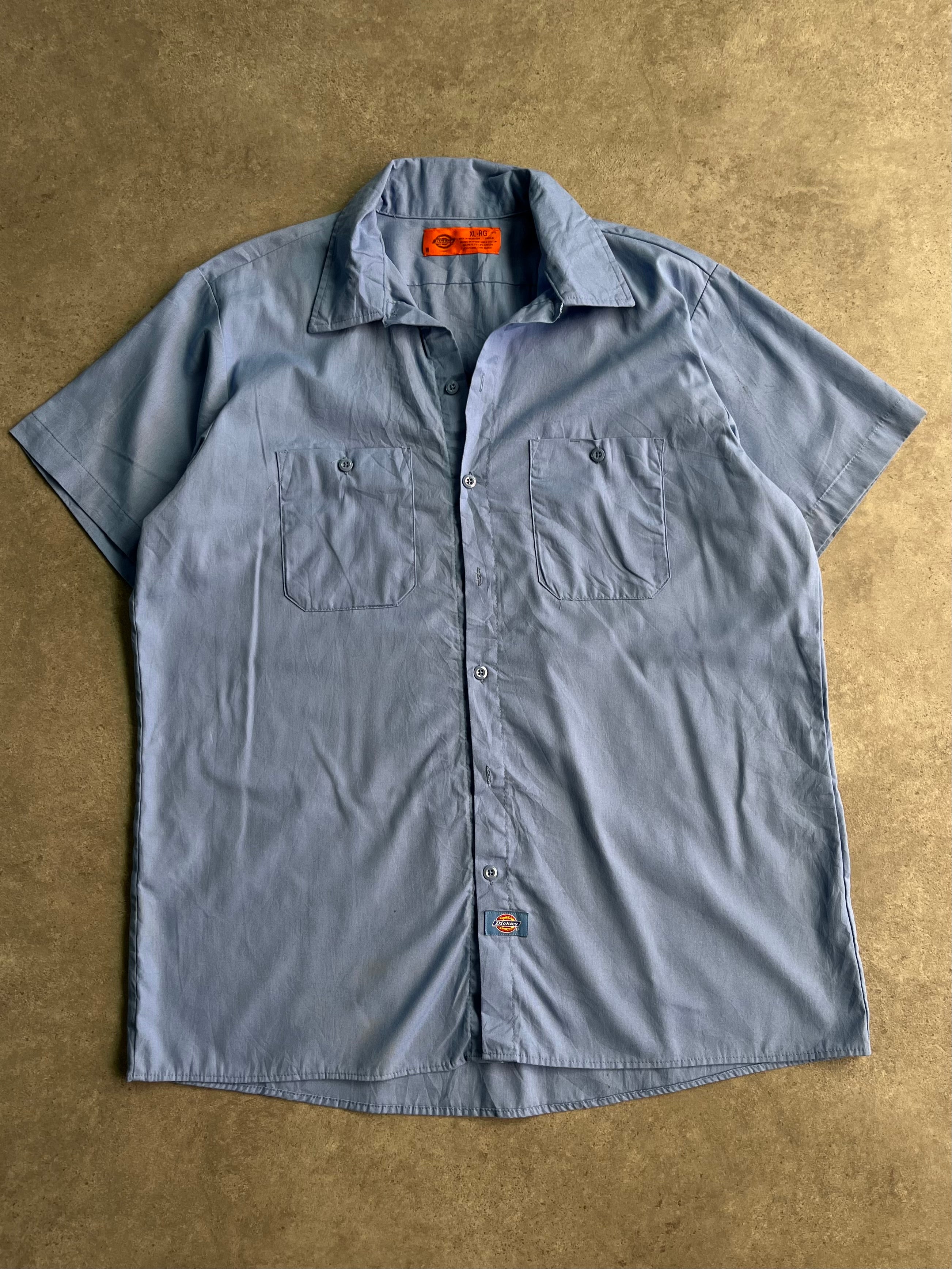 חולצת עבודה Dickies כחולה וינטג׳ - XL