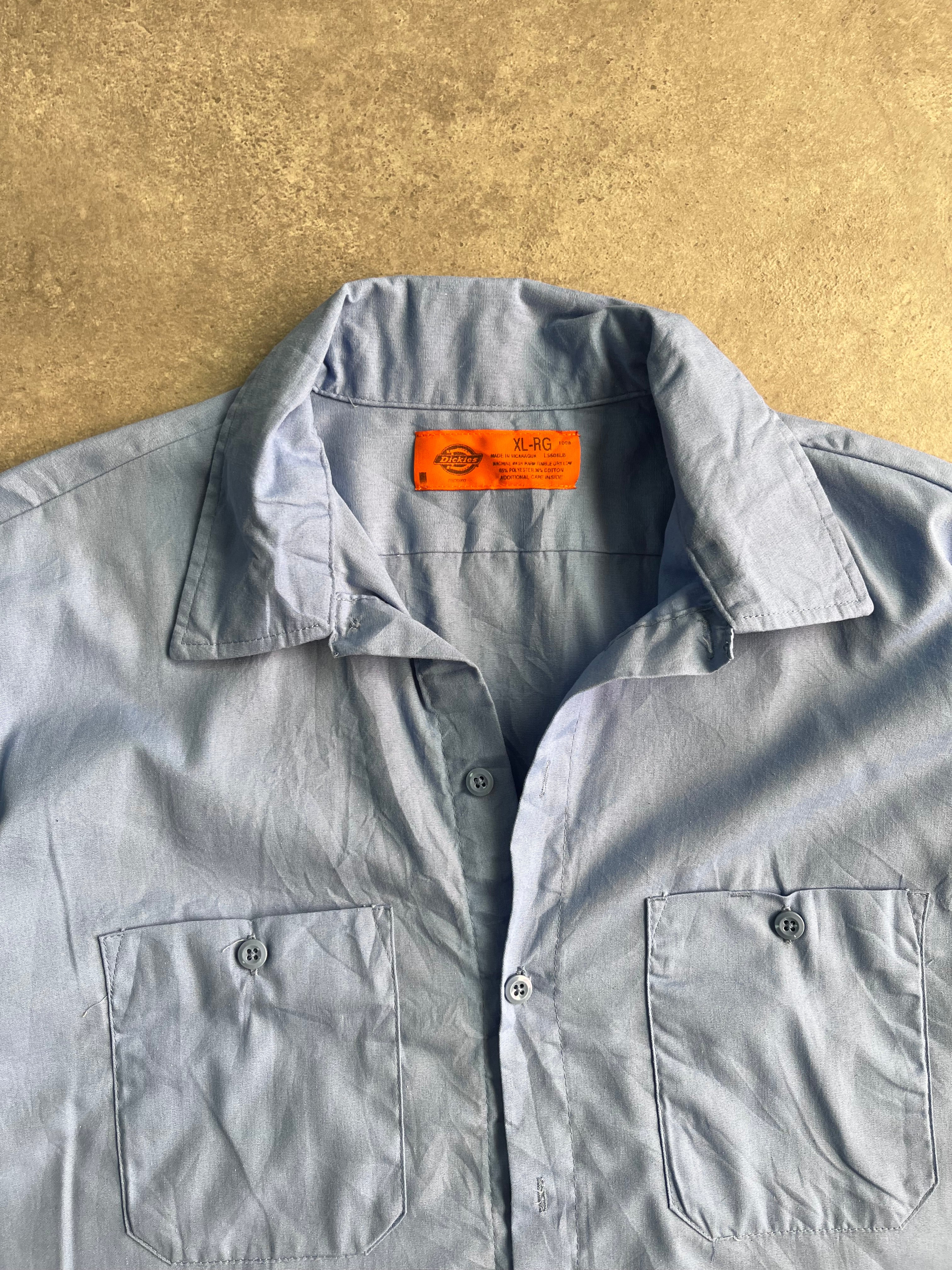 חולצת עבודה Dickies כחולה וינטג׳ - XL