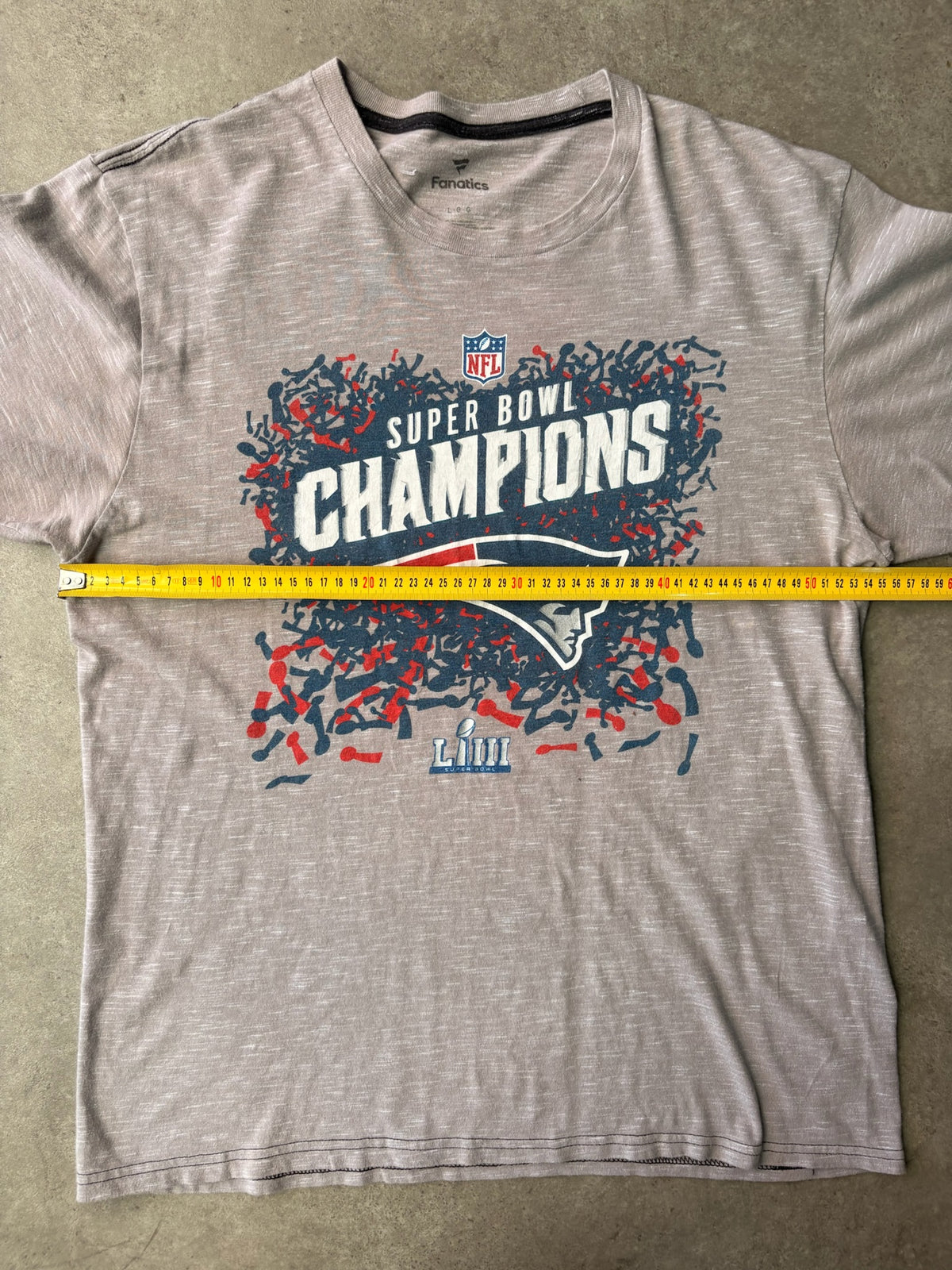 טישירט Fanatics NFL Patriots Super Bowl LIII וינטג׳ - M – טי שירט וינטג׳, תמונה 3