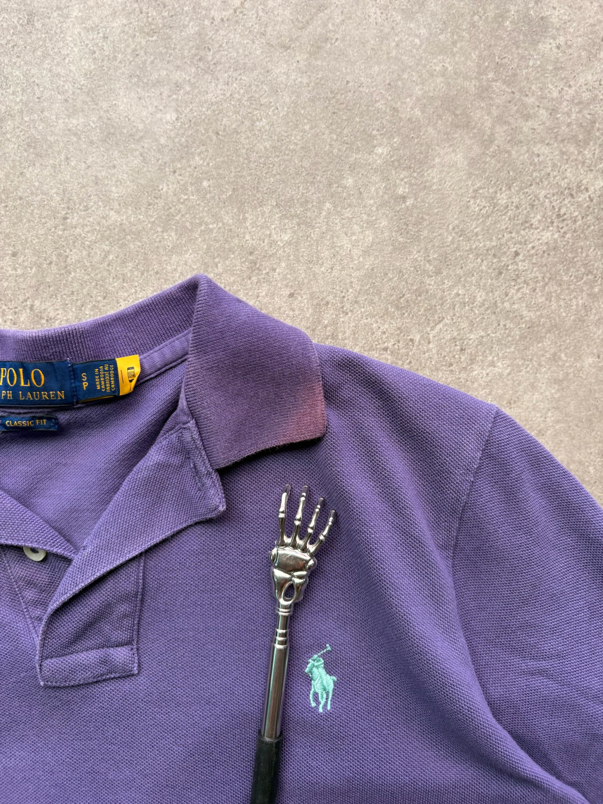 פולו Polo Ralph Lauren וינטג׳ סגול - S – חולצת פולו וינטג׳ ראלף לורן, תמונה 3