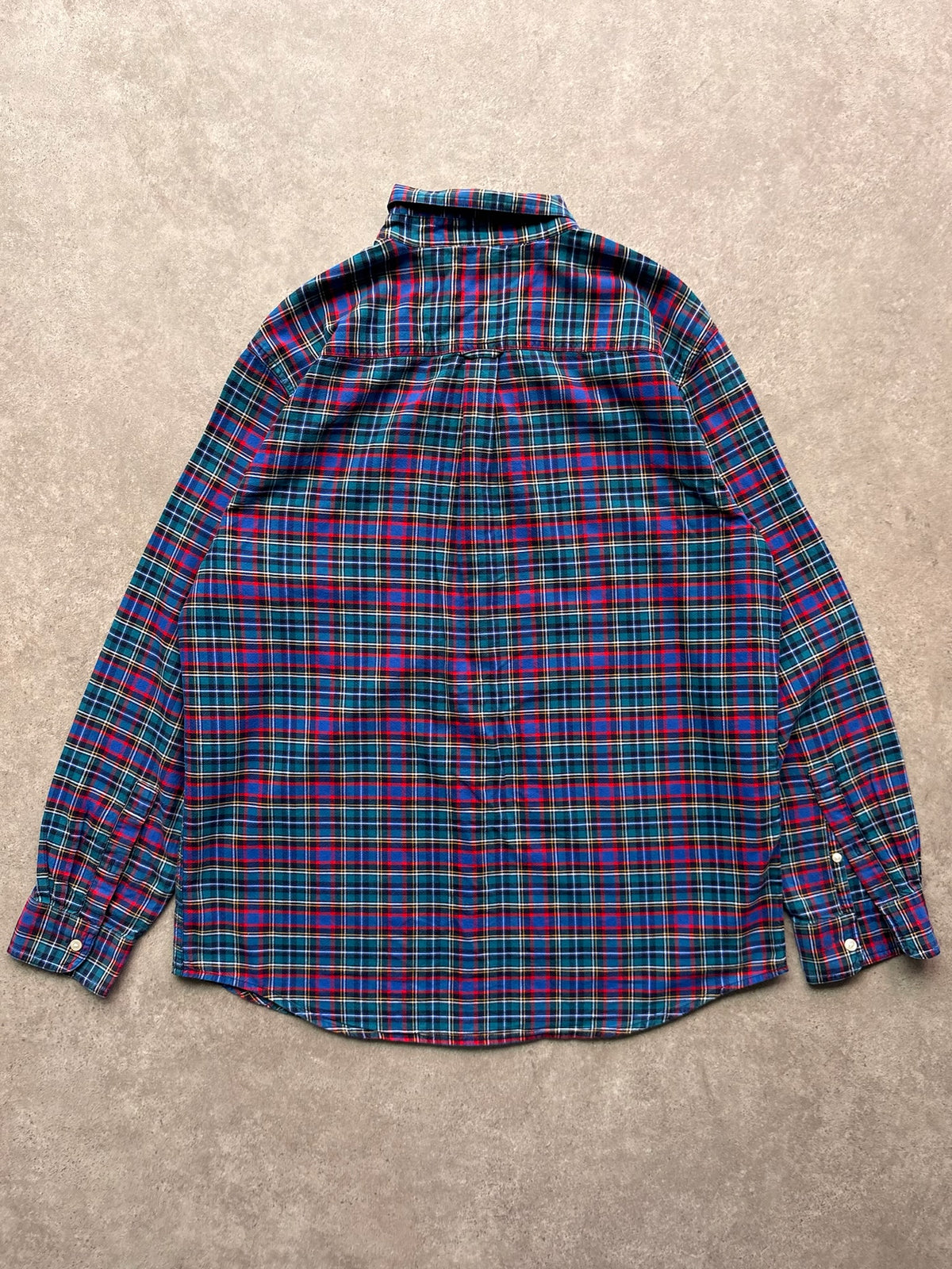 מכופתרת פלנל משובצת Chaps וינטג׳ - XL – חולצת פלנל משבצות וינטג׳, תמונה 2