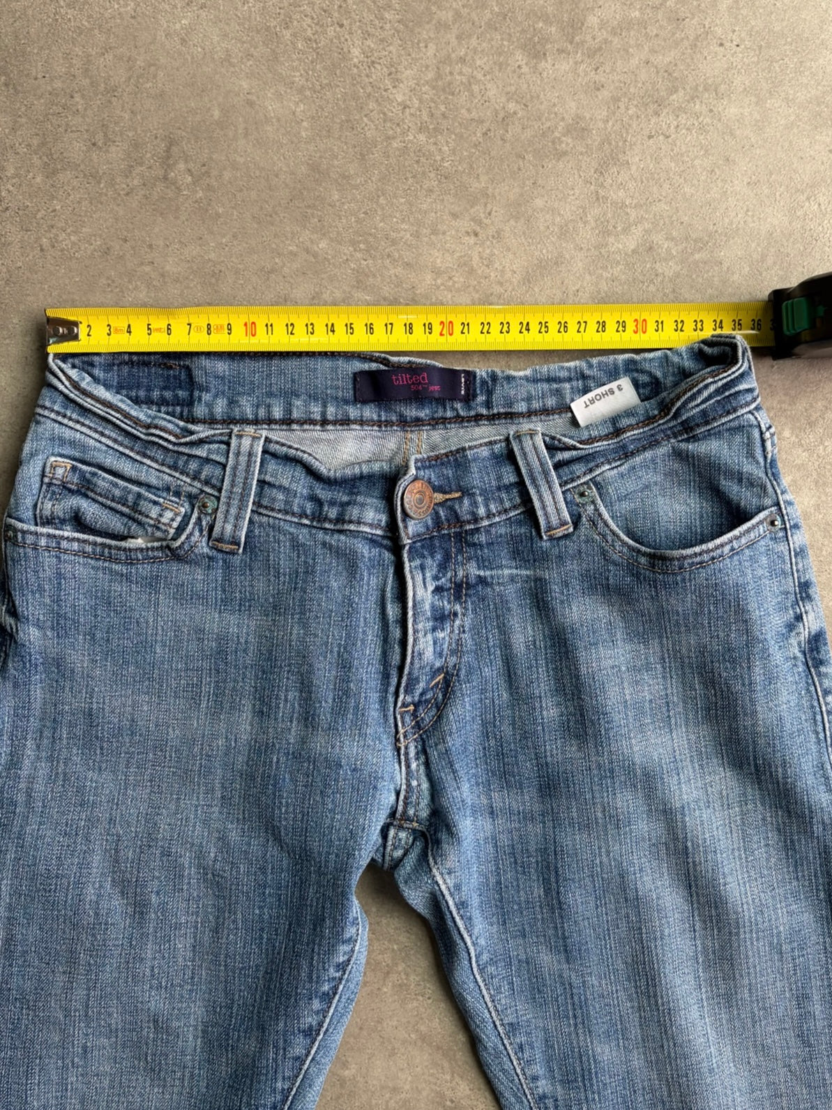 ג׳ינס נמוך Levi's 504 Tilted וינטג׳ - 27