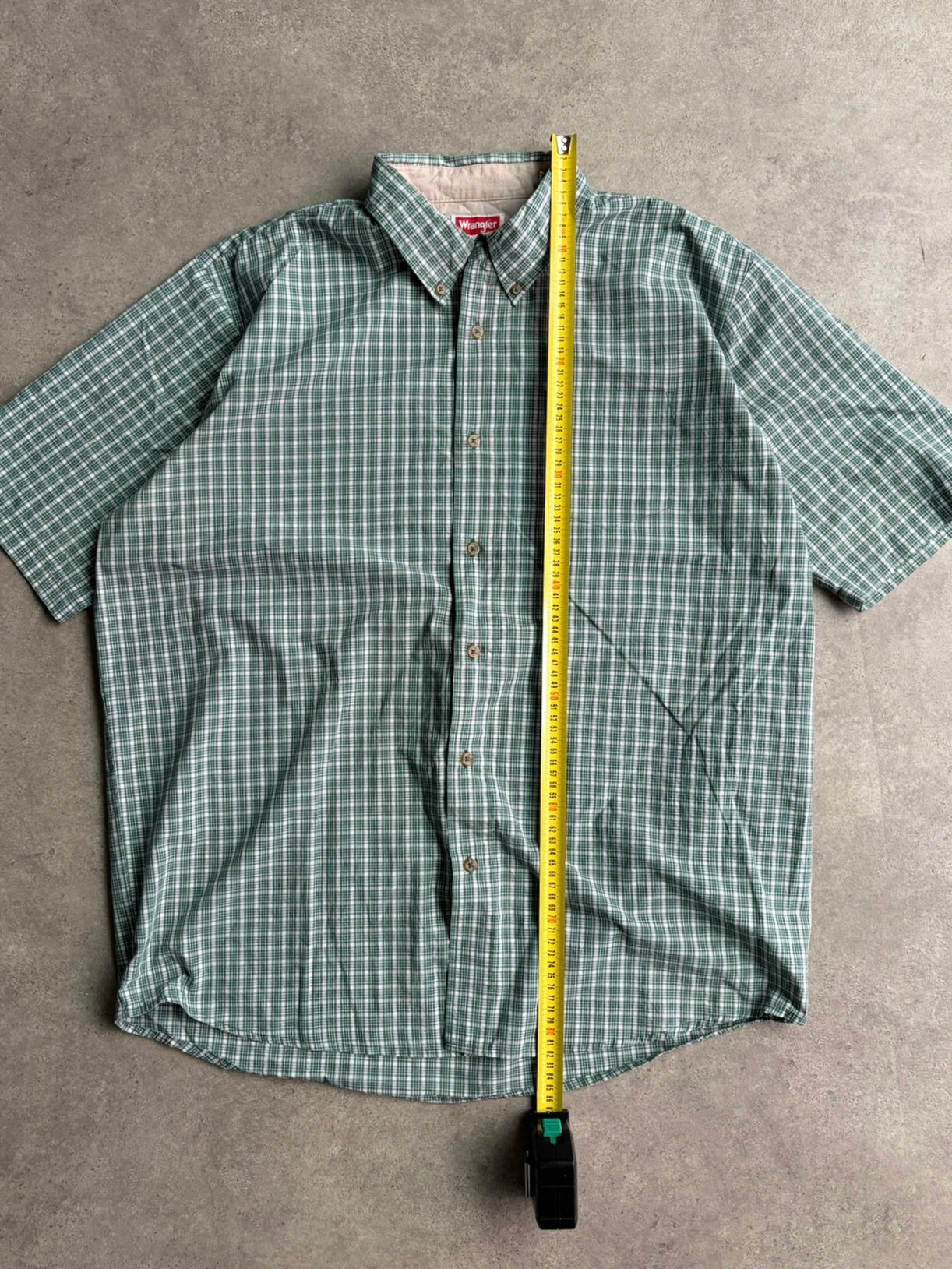חולצת Wrangler משבצות ירוקה וינטג׳ - XXL