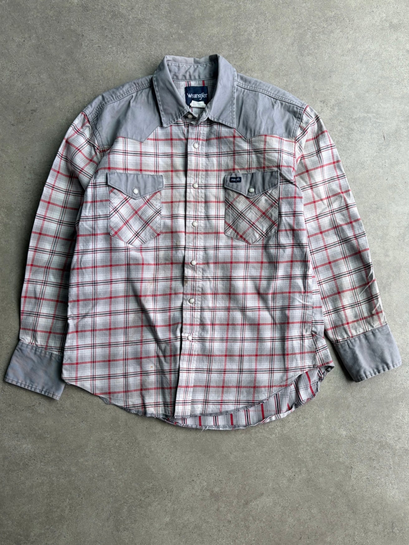 חולצת ווסטרן Wrangler משבצות וינטג׳ - M