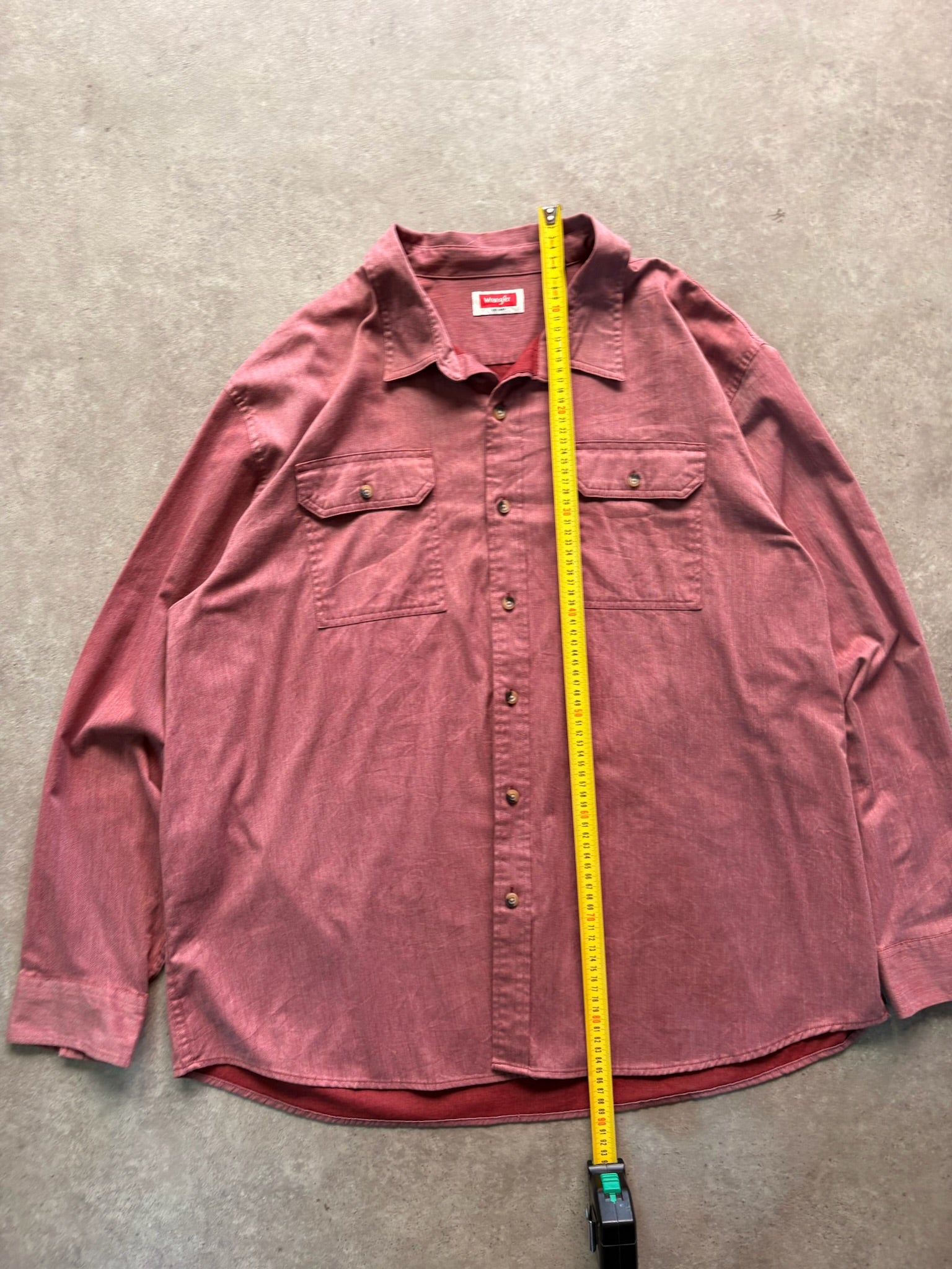 חולצת Wrangler שמבריי ורודה וינטג׳ - 4XL