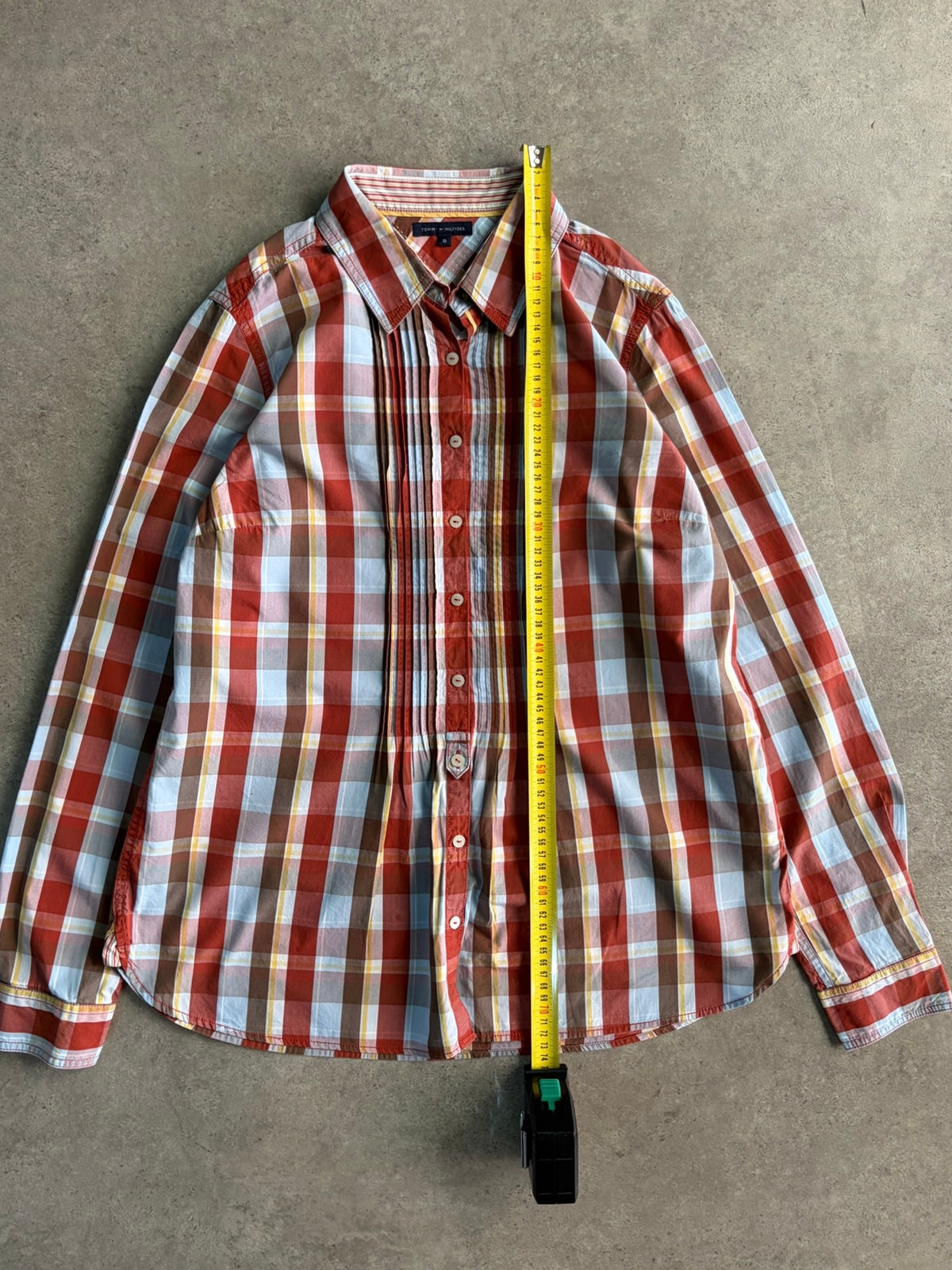 חולצת Tommy Hilfiger משבצות עם פליסים וינטג׳ - M