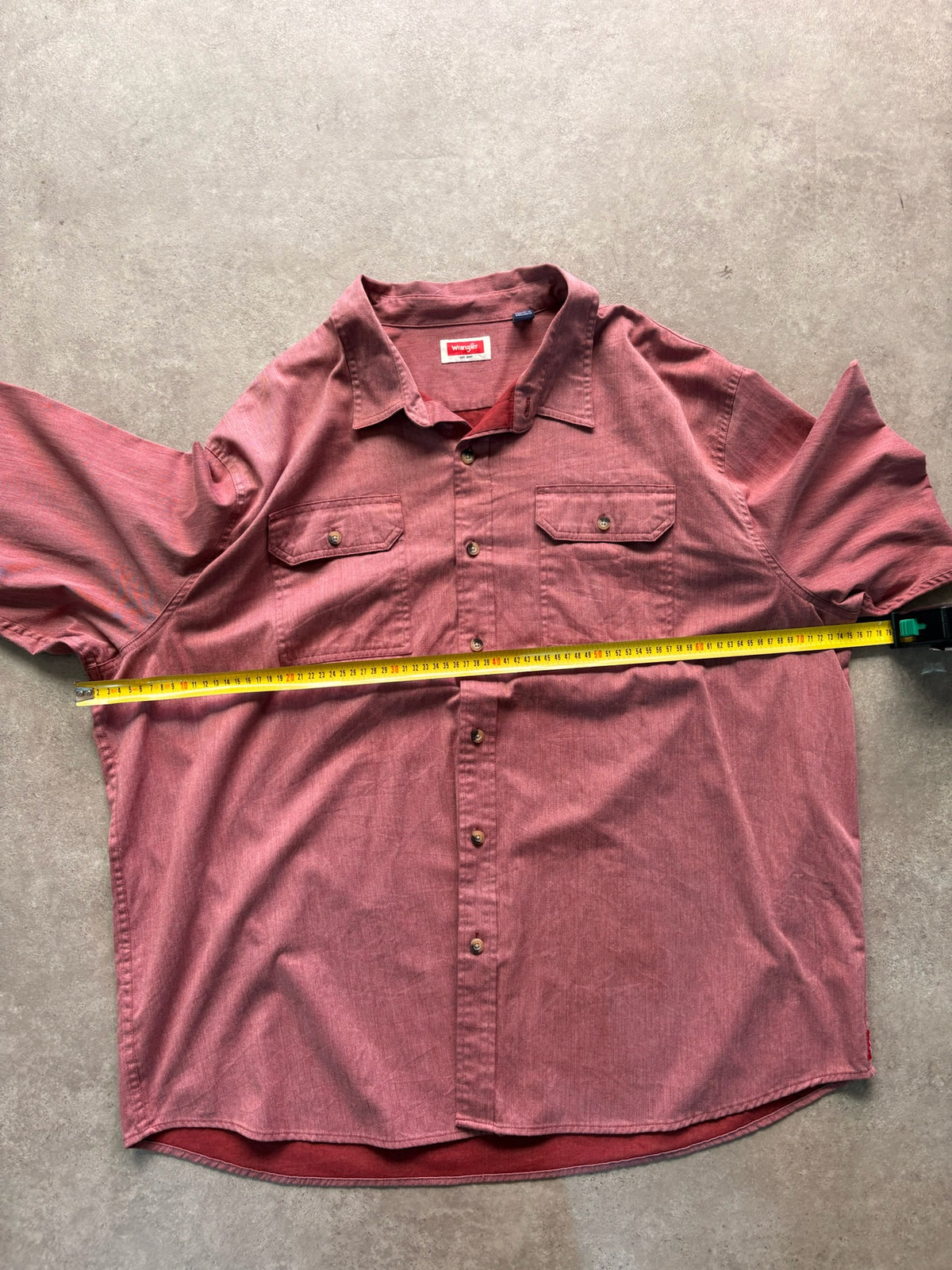 חולצת Wrangler שמבריי ורודה וינטג׳ - 4XL