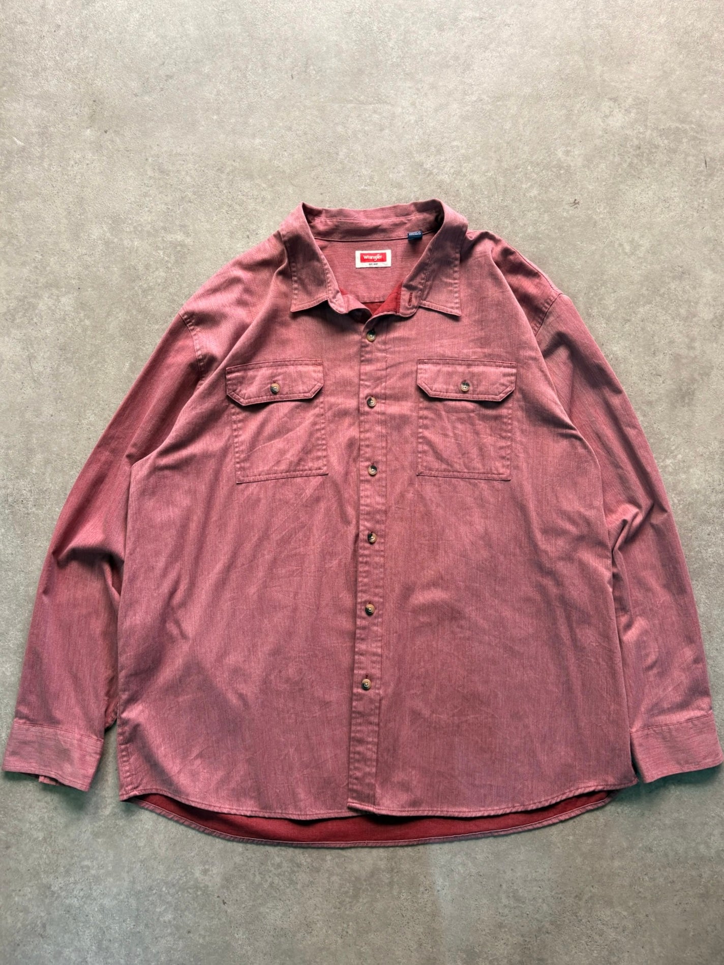 חולצת Wrangler שמבריי ורודה וינטג׳ - 4XL