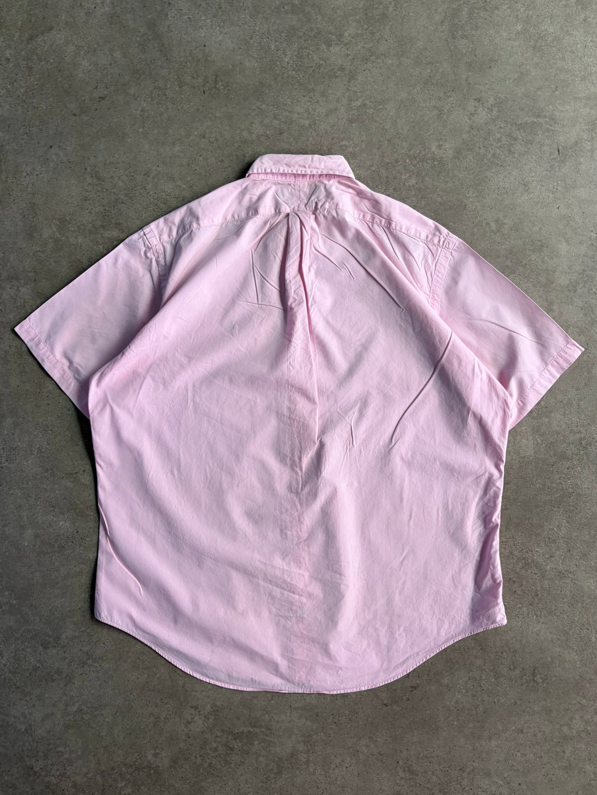 חולצת Ralph Lauren מכופתרת קצרה ורודה וינטג׳ - XXL