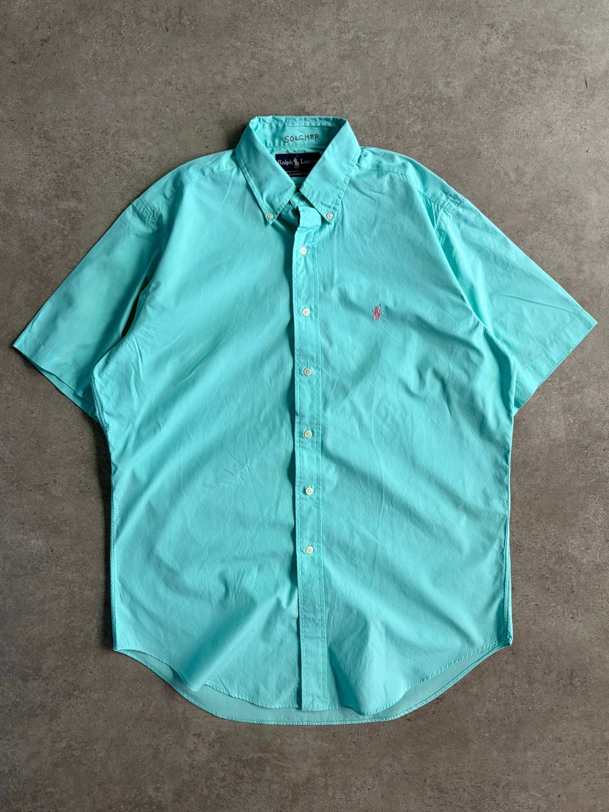 חולצת Ralph Lauren מכופתרת קצרה וינטג׳ - XL