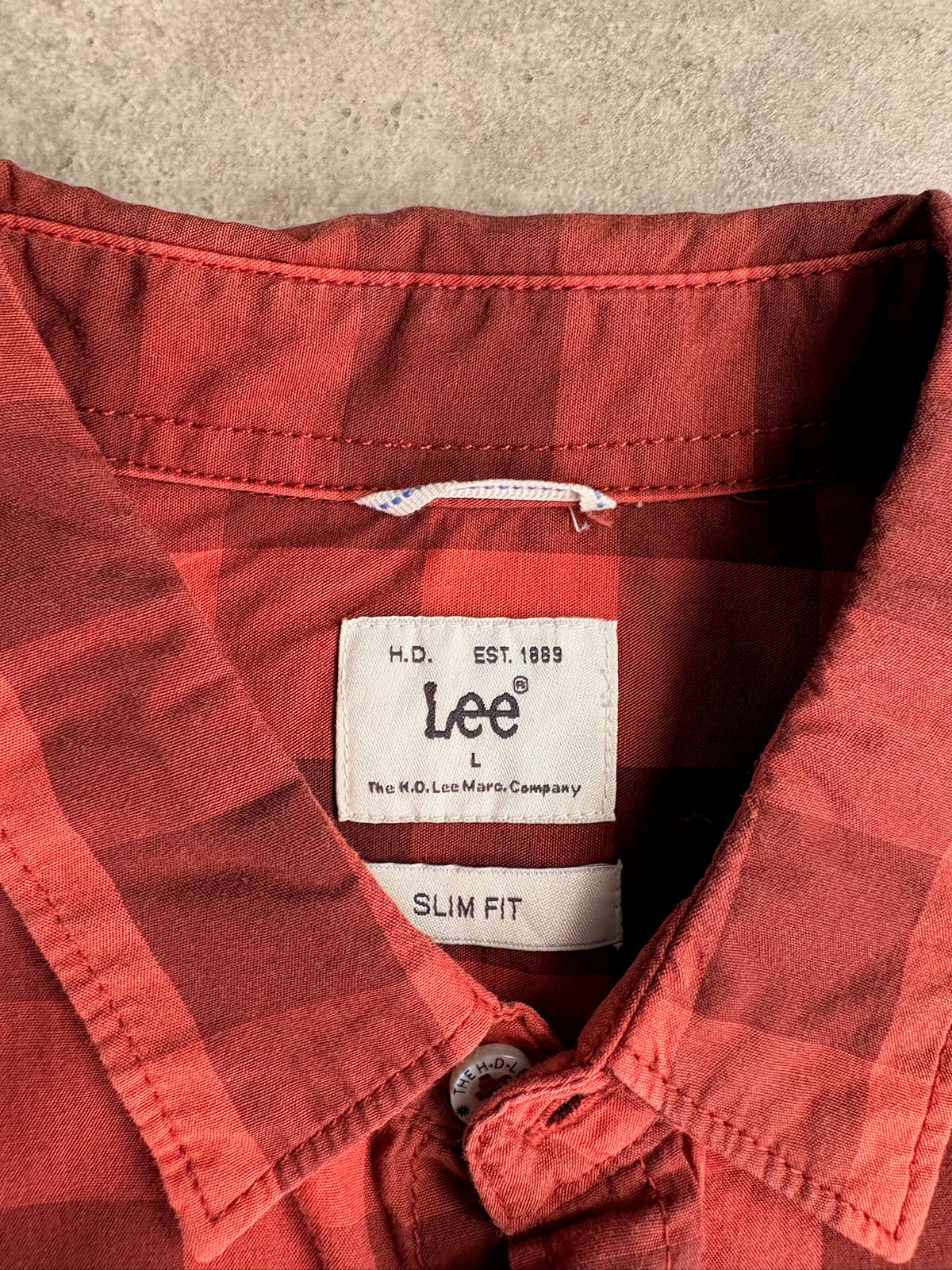 חולצת Lee משבצות אדומה וינטג׳ - M