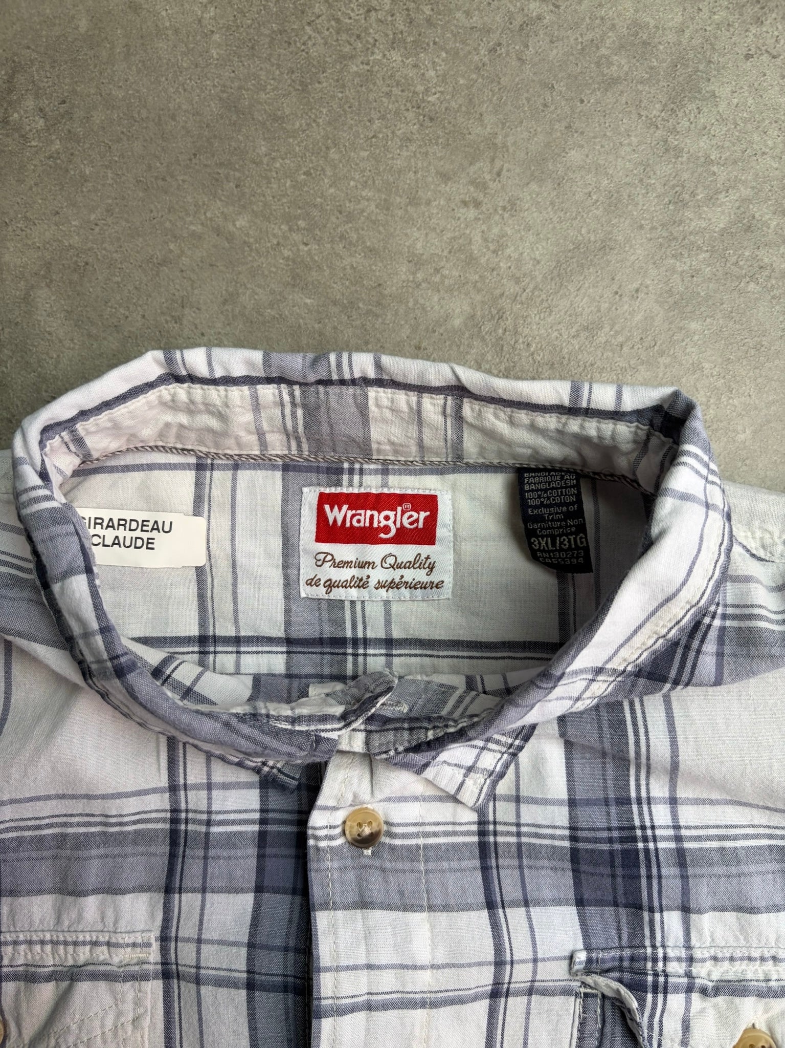 חולצת Wrangler משבצות וינטג׳ - 3XL